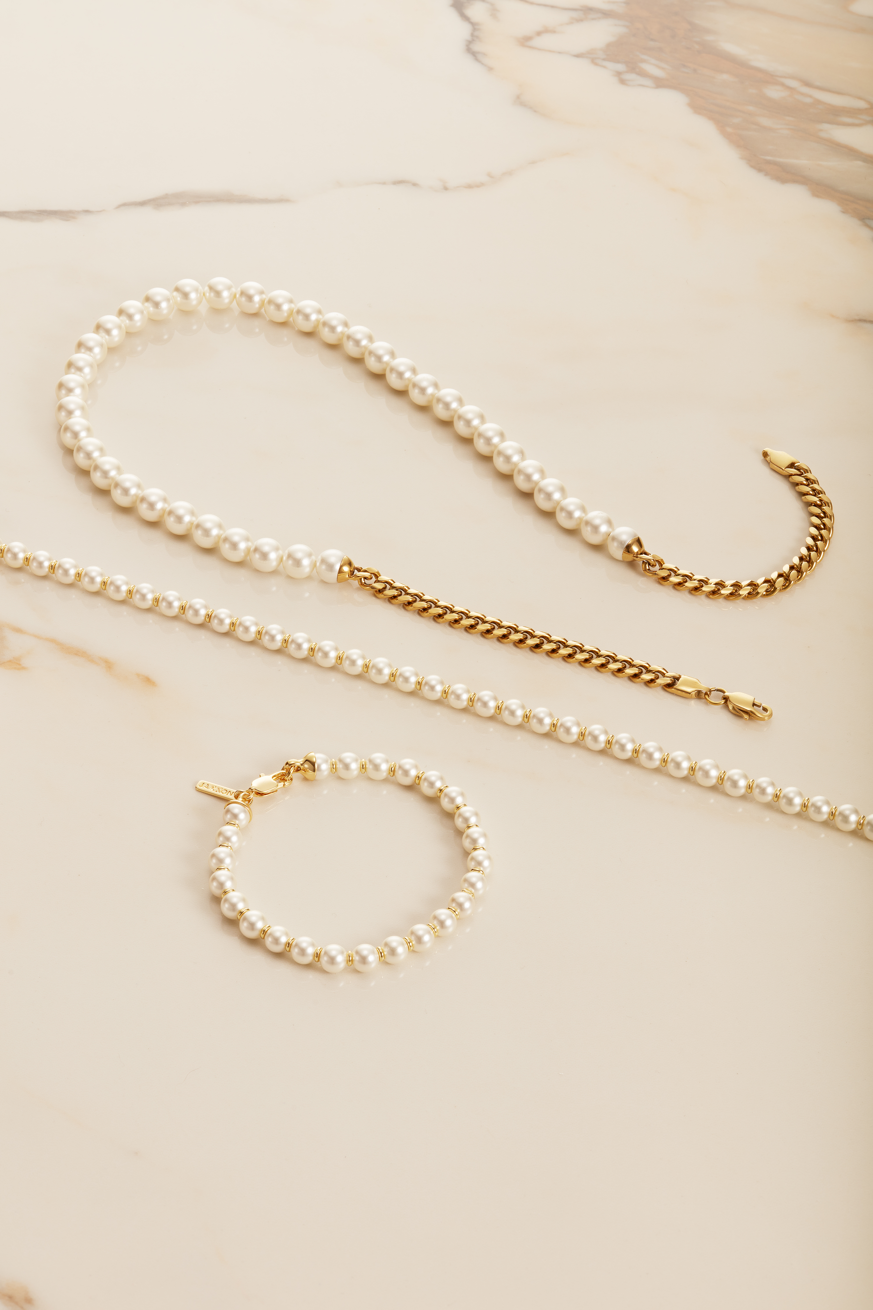 ●DOFFJASON● Crumble Chain Pearl Bracelet DJ24SSEBR001SLV PEARL_FAMILY.jpg