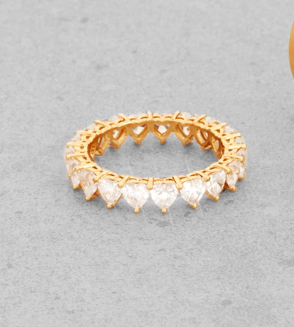 Heart Eternity Ring - Gold - Exceptional Brilliance