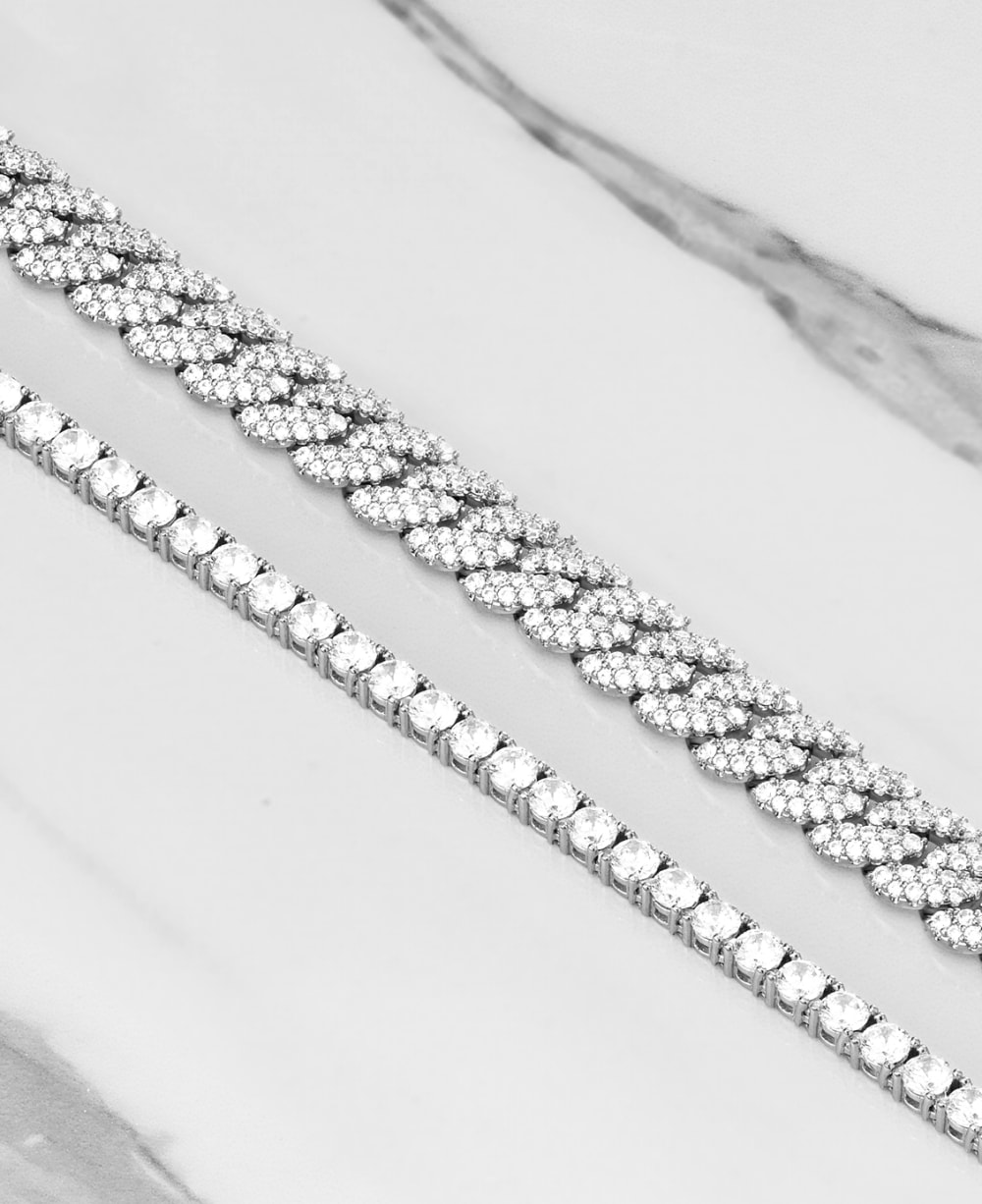 Iced Chain Stack - Silver - Higher Quality Standards