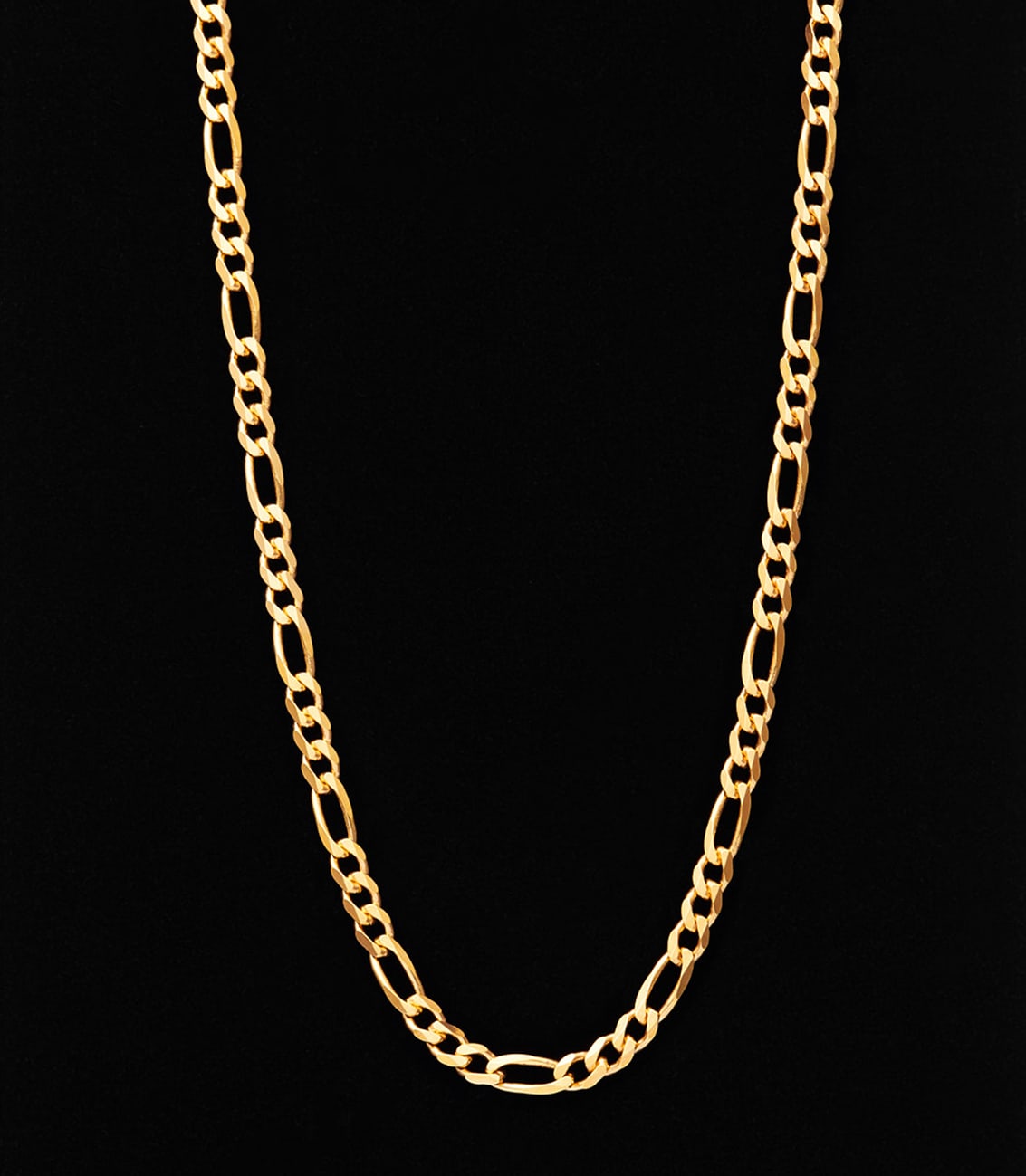 Image Flat Figaro Chain - 4mm Gold - Made with Precious Metals