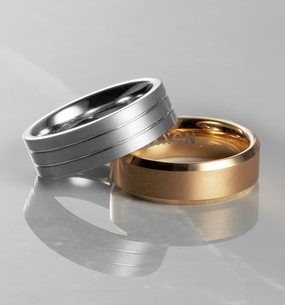 Double Ridge Wedding Band - Silver - Personalize Your Ring