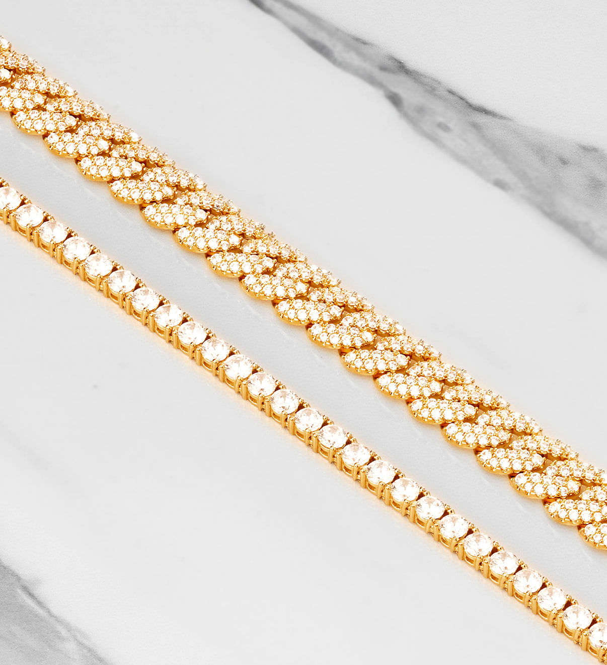 Image Iced Chain Stack - Gold - Stack Your Style