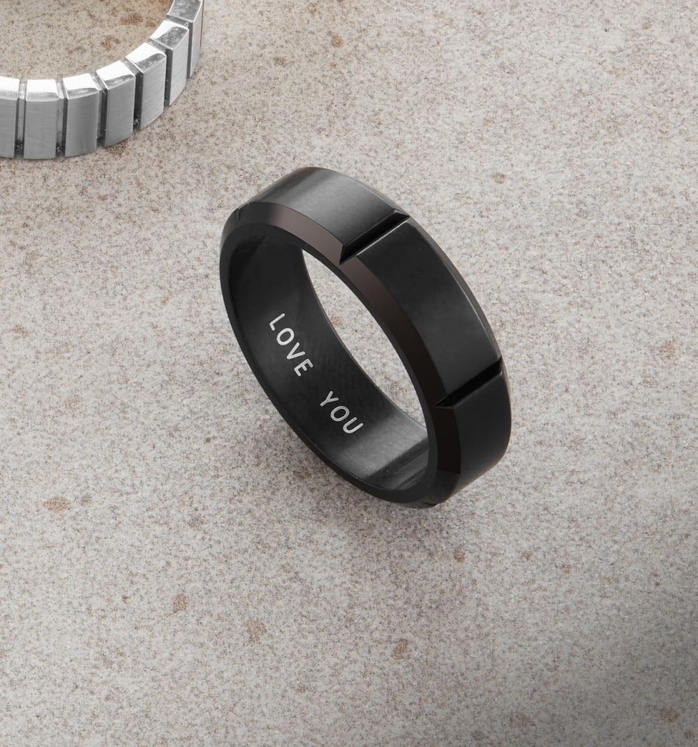 Wilshire Ring - Black - Personalize Your Ring