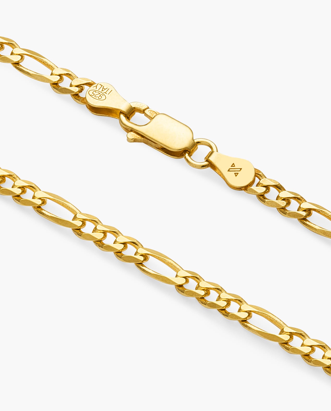 Image Flat Figaro Chain - 4mm Gold - Crafted in Italy