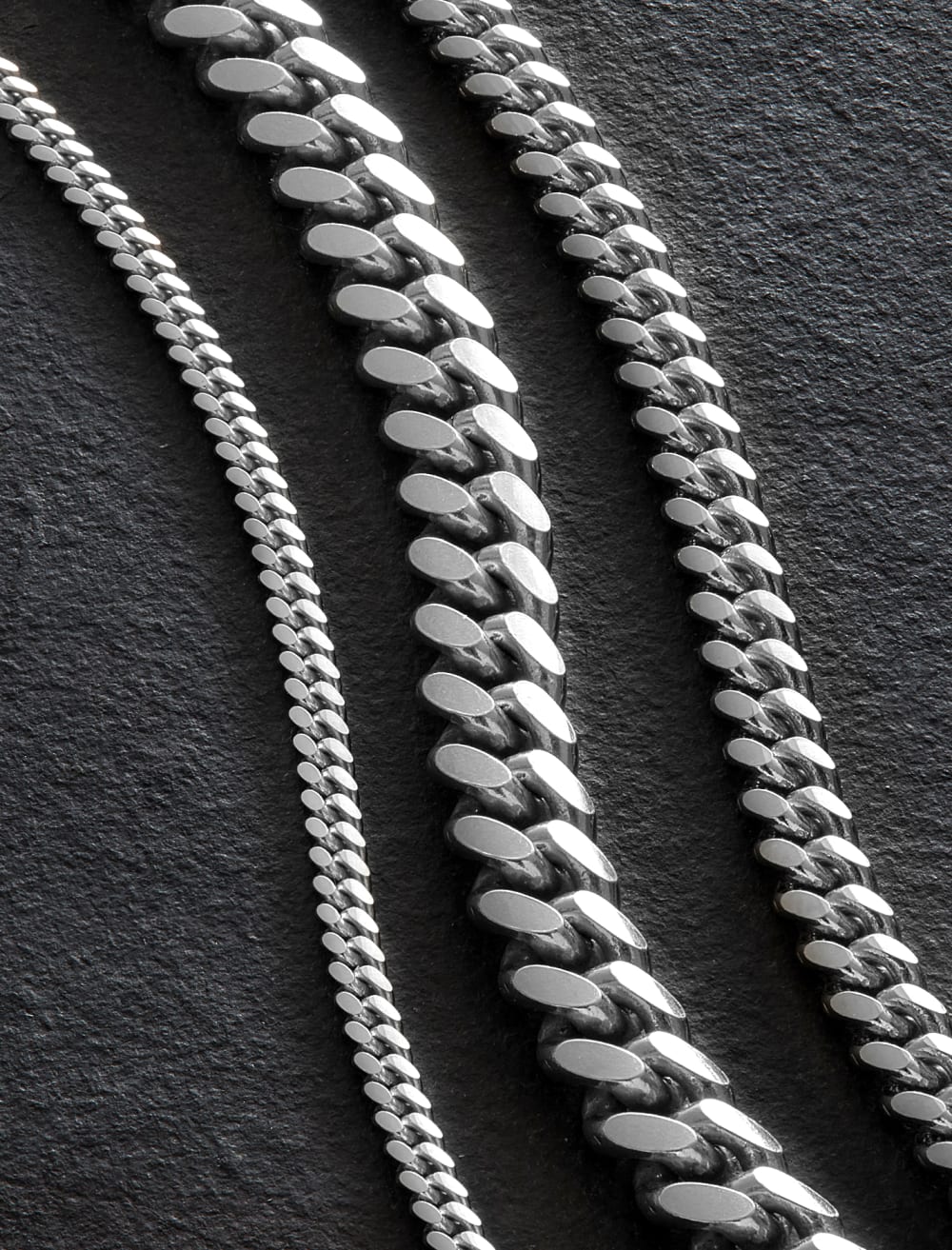 Cuban Set - 3mm - Silver - Made With Precious Metals 
