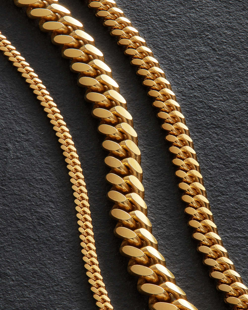Cuban Set - 3mm - Gold - Made With Precious Metals