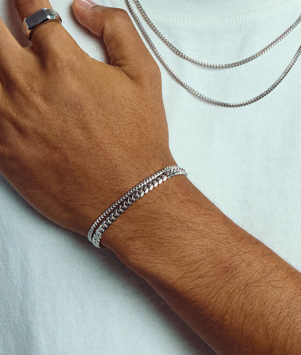 Cuban Link Bracelet Stack - Silver - Higher Quality Standards