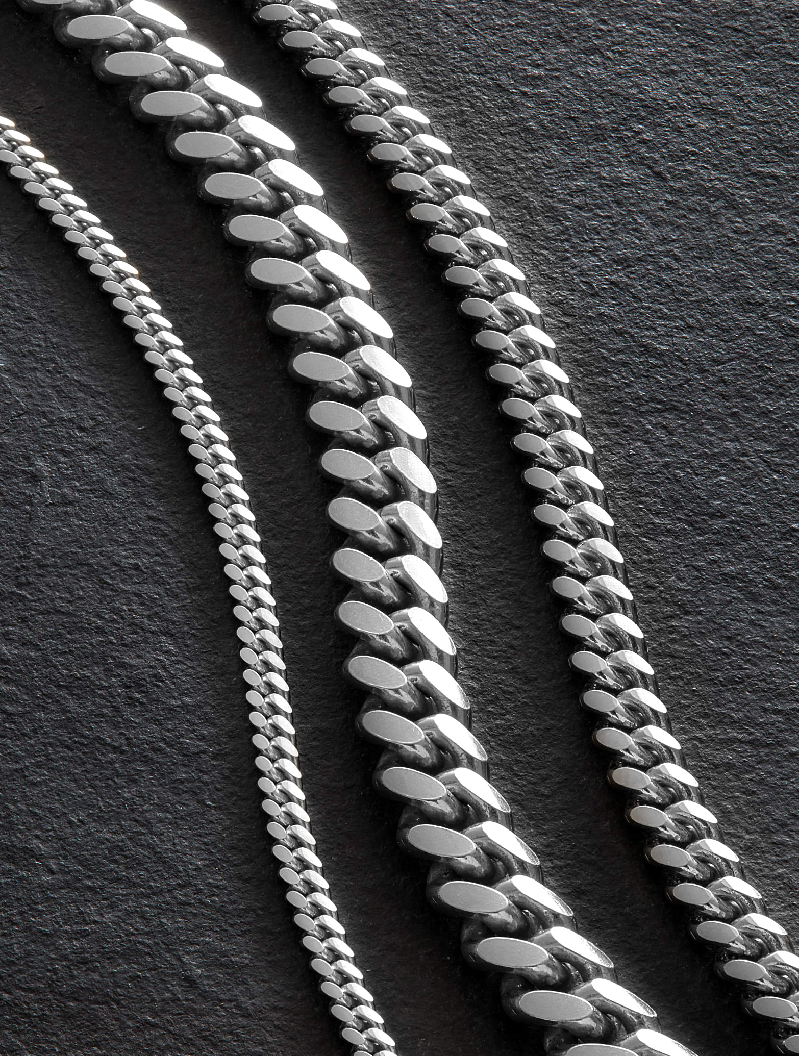 Image Cuban Chain Stack - 5mm 5mm Silver - Made with Precious Metals