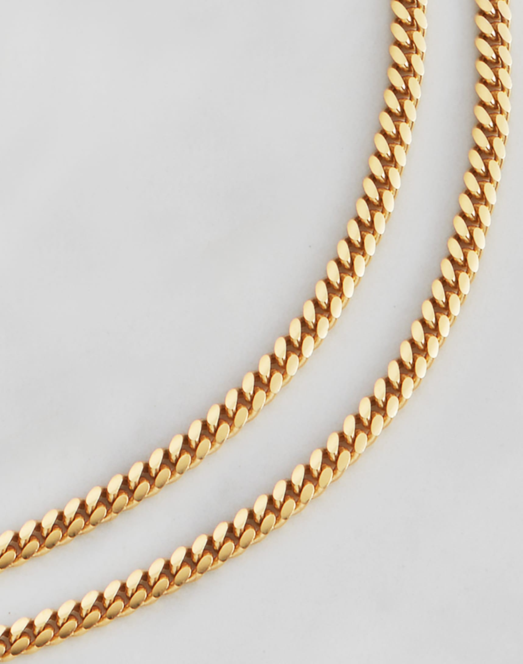 Image Cuban Chain Stack - 5mm 3mm Gold - Made with Precious Metals