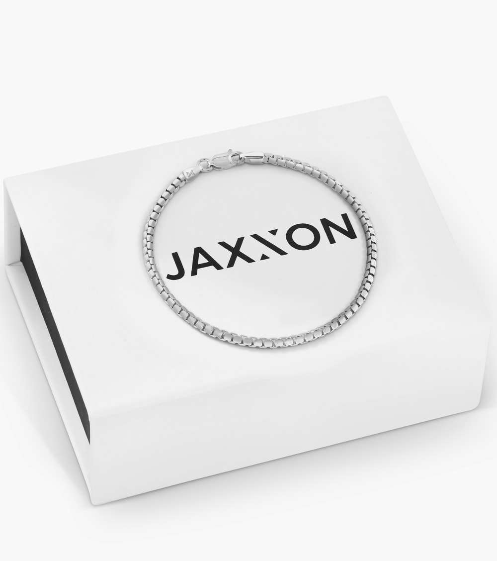 Round Box Bracelet - 2.5mm Silver - Crafted in Italy