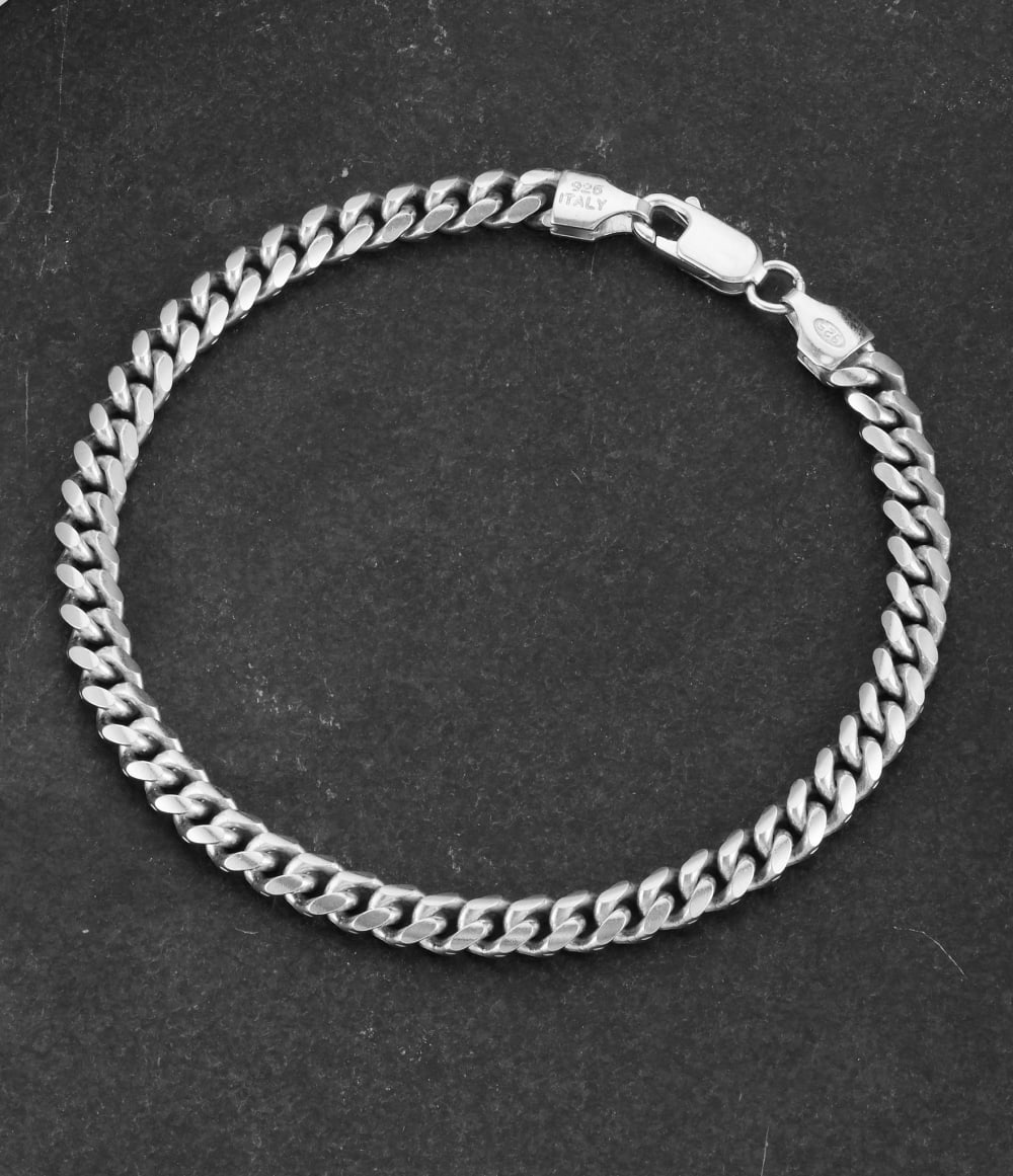 Cuban Link Bracelet - 5mm Silver -#1 Men's Bracelet
