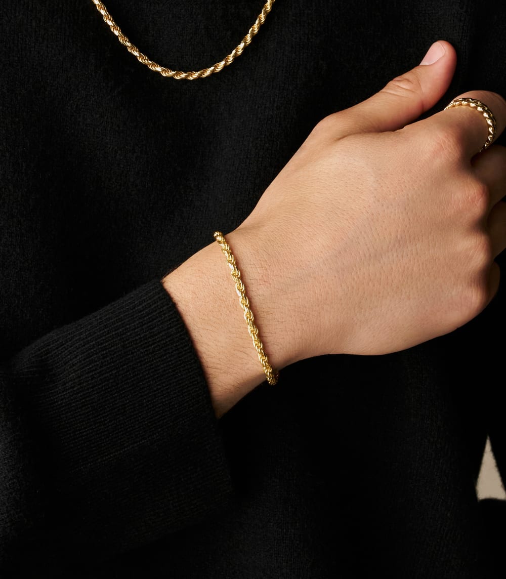 Rope Bracelet - 4mm Gold - Higher Quality Standards	