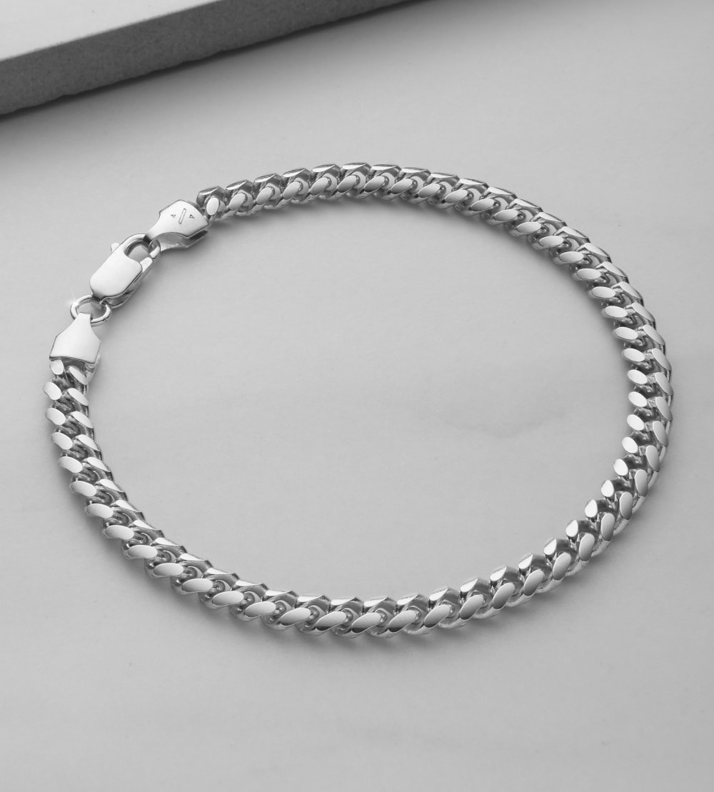 Cuban + Franco Bracelet Stack - Silver - Crafted in Italy