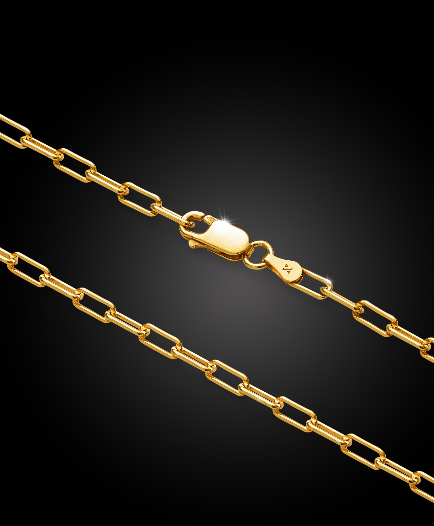 Image Paperclip Chain - 3mm Gold - Crafted in Italy