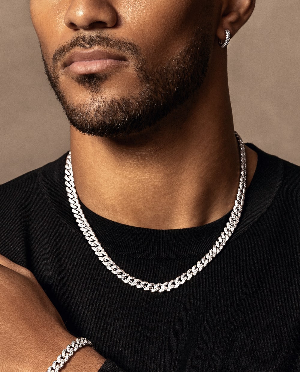 Iced Out Cuban Link Chain - 8mm Silver - Trusted Quality 