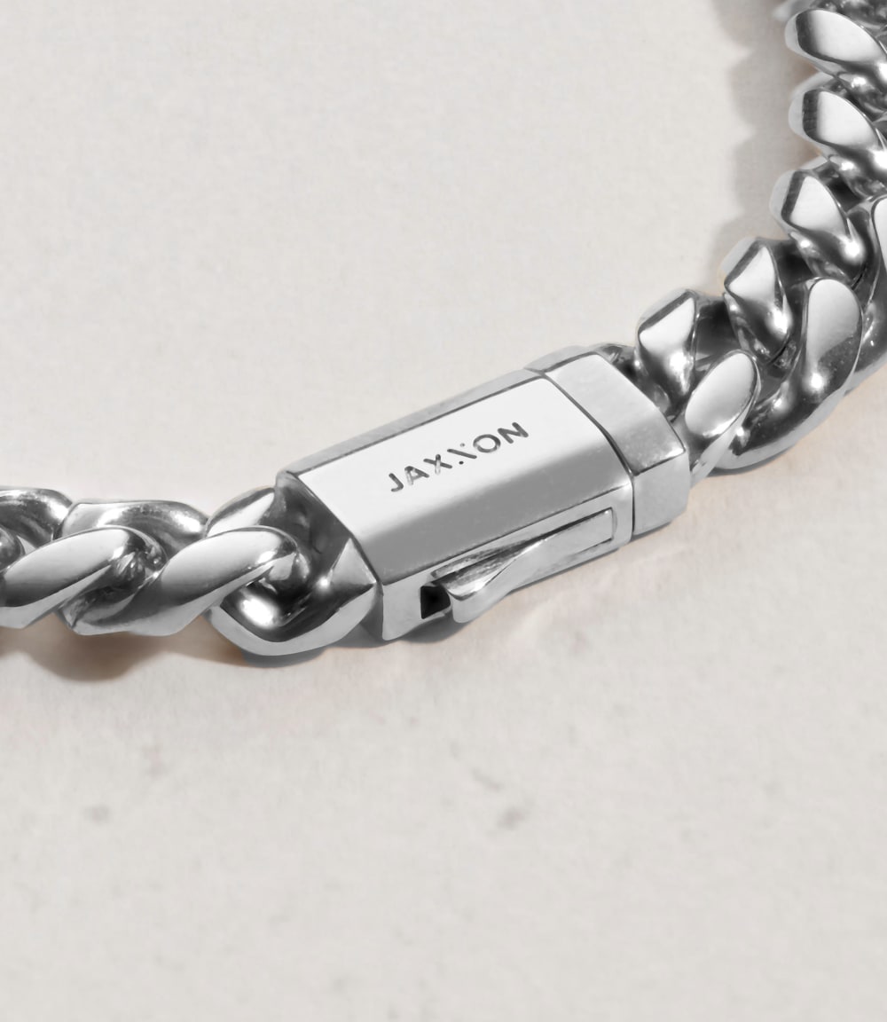 Cuban Link Bracelet - 8mm Silver - The Ultimate Clasp
