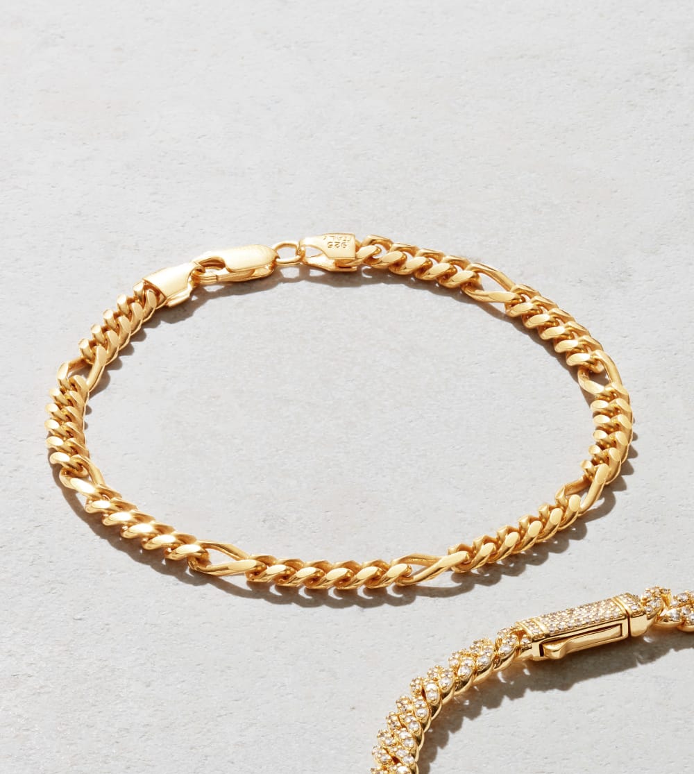 Figaro Chain Bracelet - 5mm Gold - Made with Precious Metals