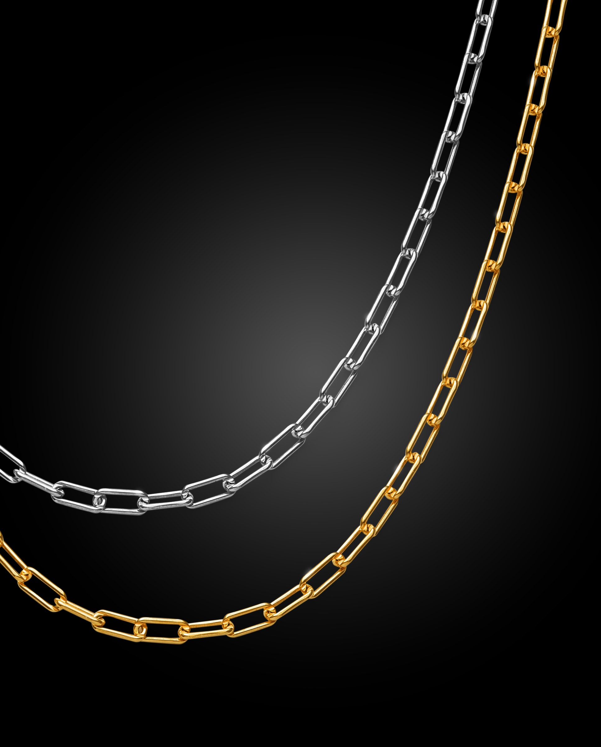 Image Paperclip Chain - 3mm Gold - Made with Precious Metals