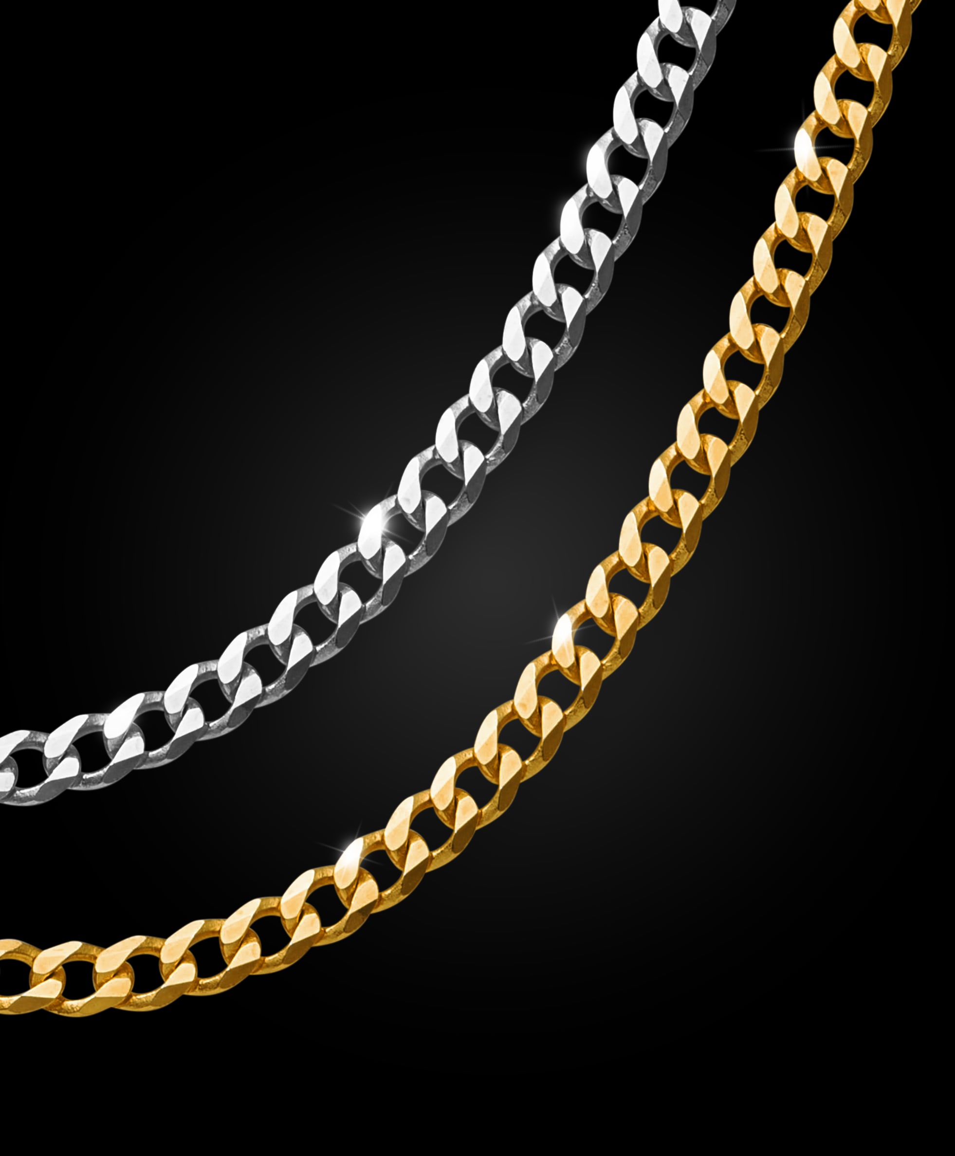Image Curb Chain - 3mm Silver - Made with Precious Metals