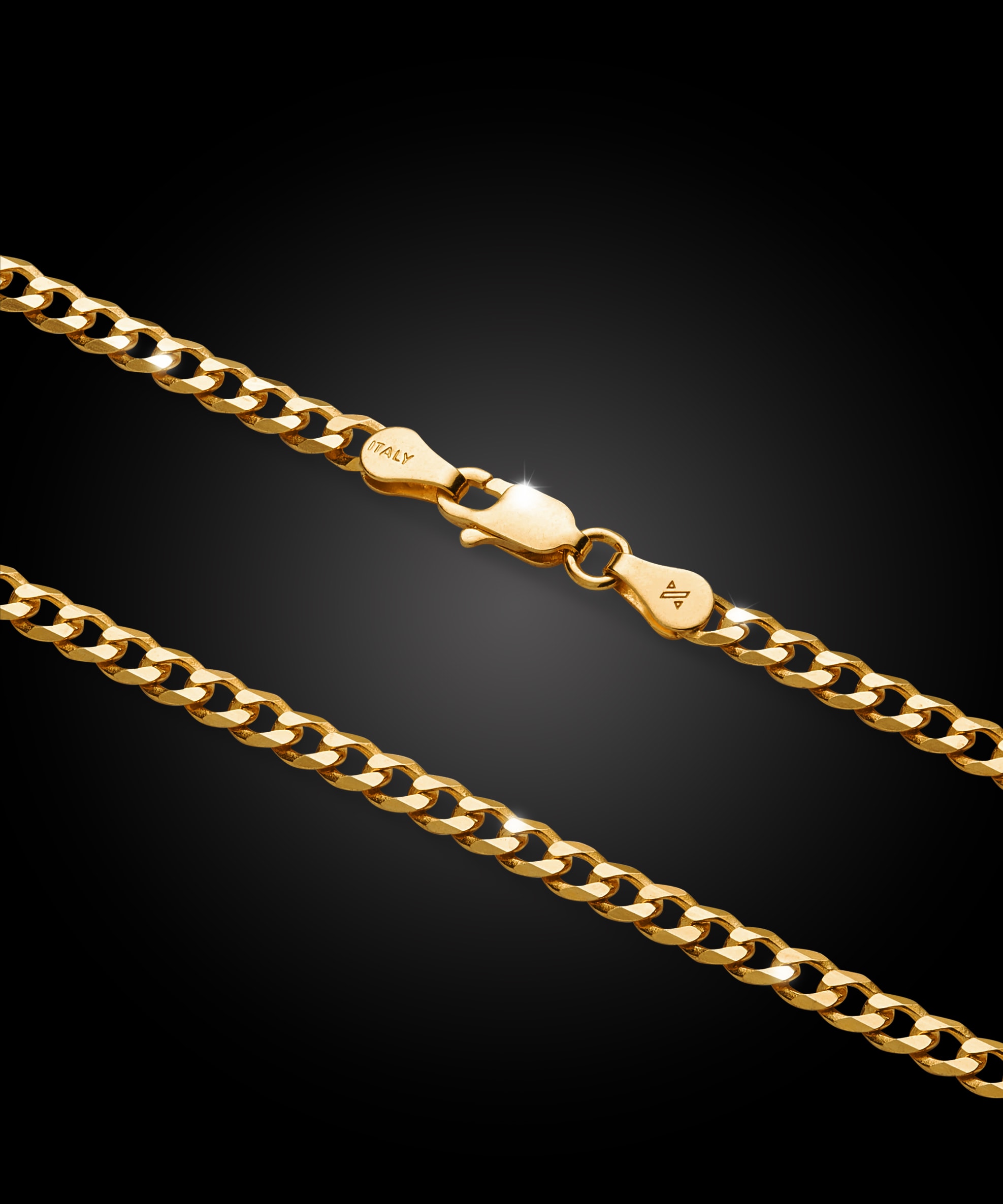 Image Curb Chain - 3mm Gold - Crafted in Italy