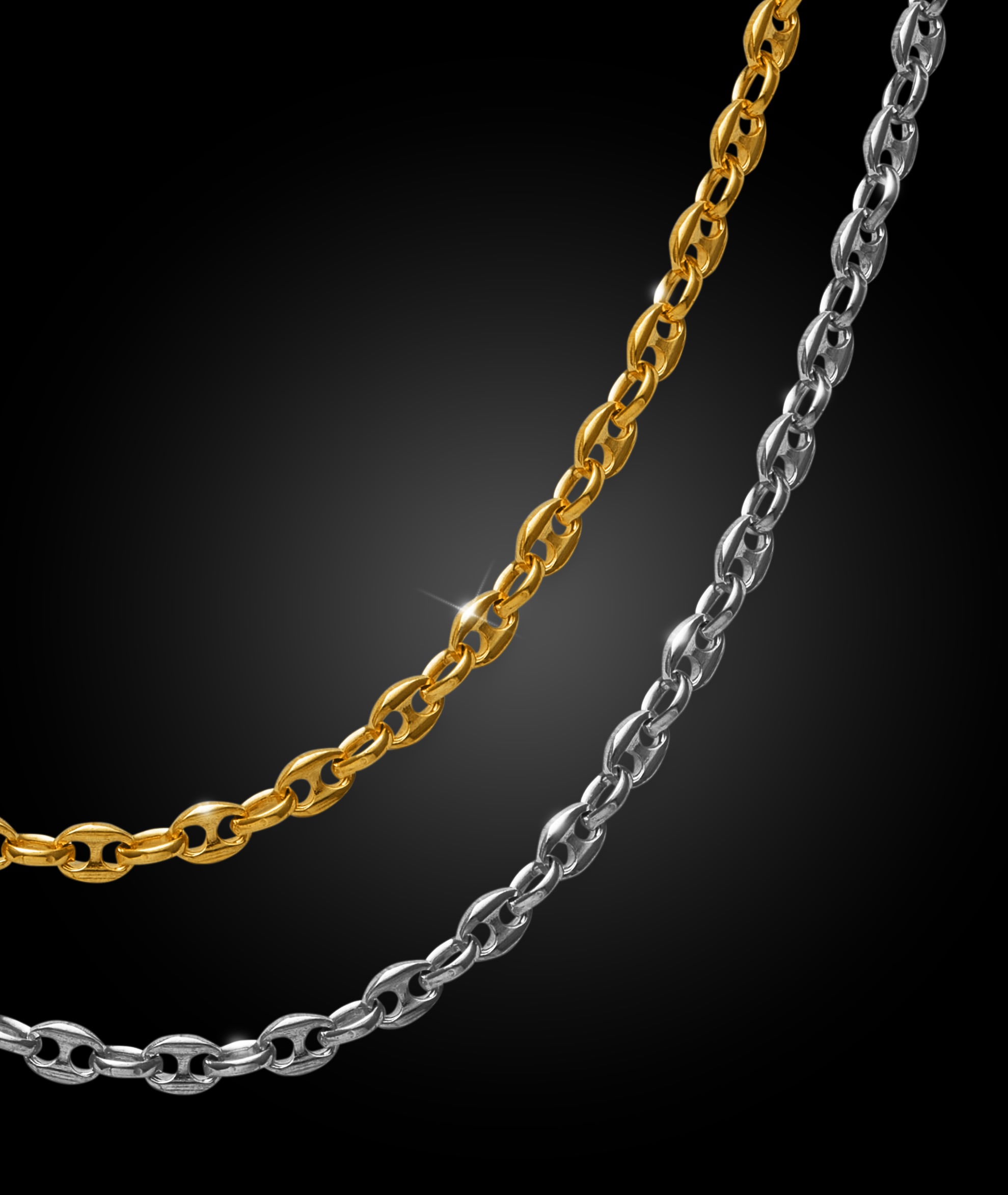 Image Mariner Chain - 3mm Gold - Made with Precious Metals