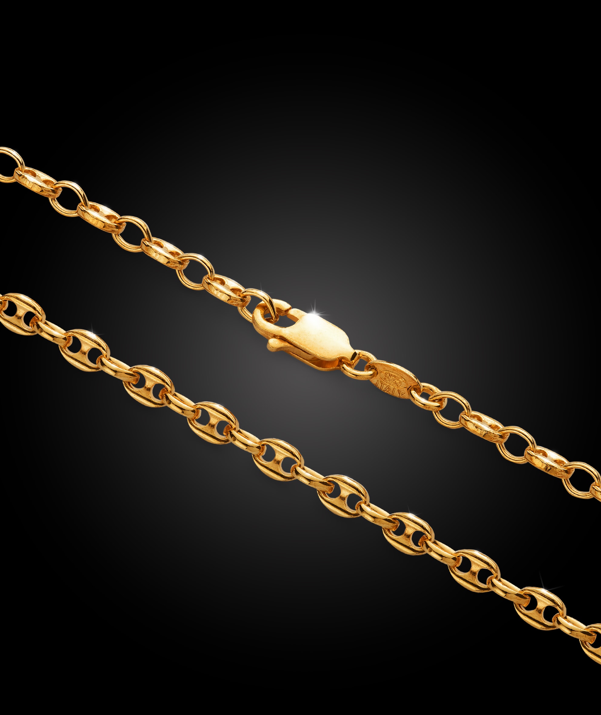 Image Mariner Chain - 3mm Gold - Crafted in Italy