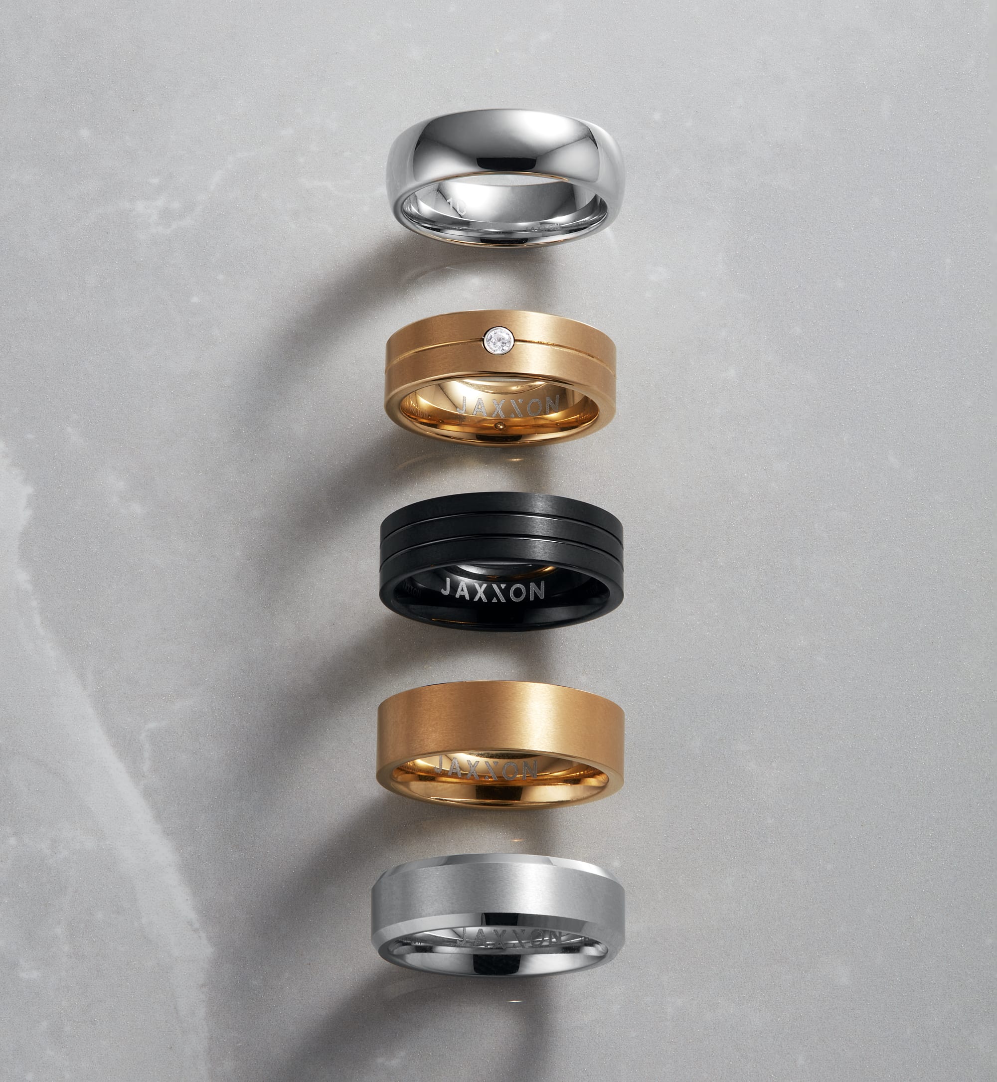 Image Classic Tungsten Band - Gold - Personalize Your Ring