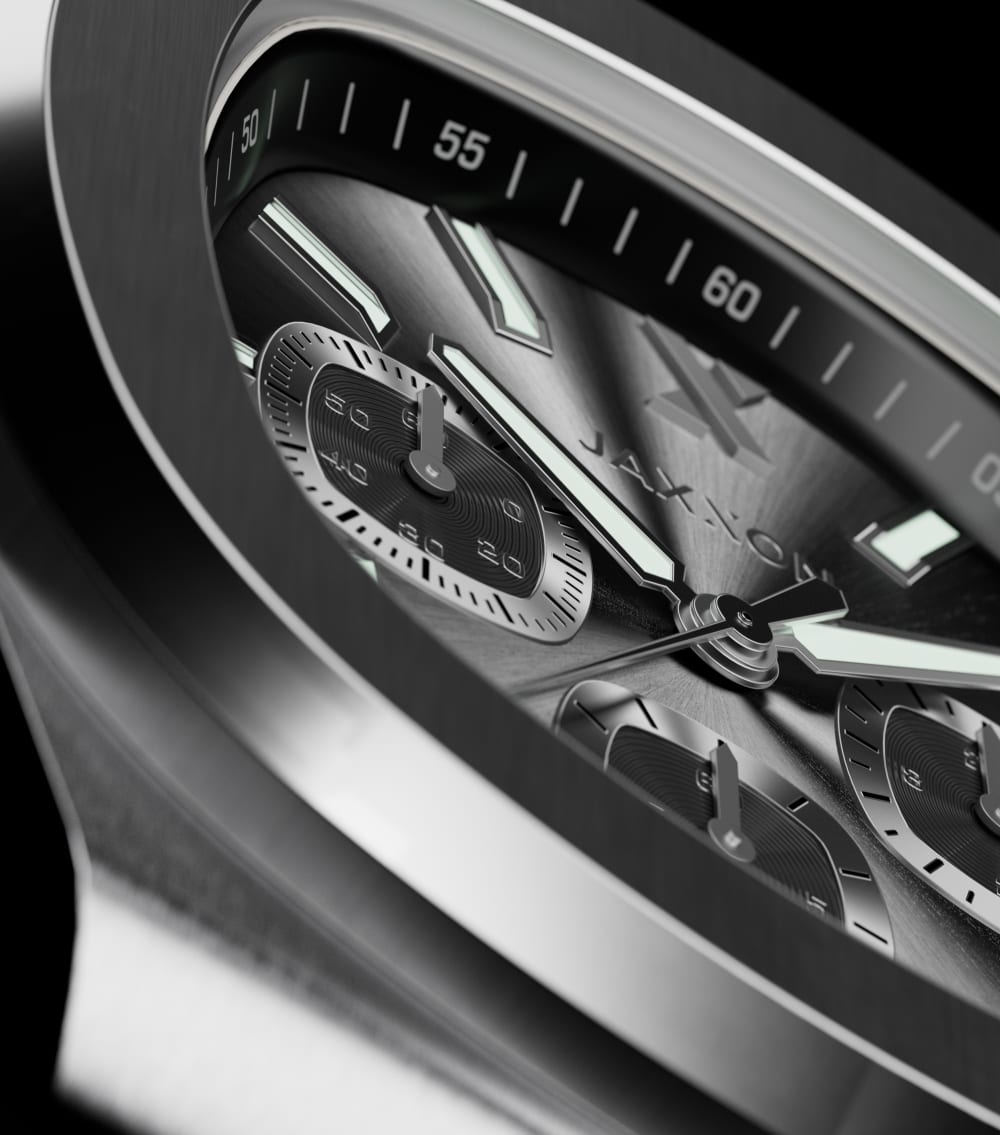 JX1 Chronograph - Black/Silver - Scratch-Proof Sapphire Crystal