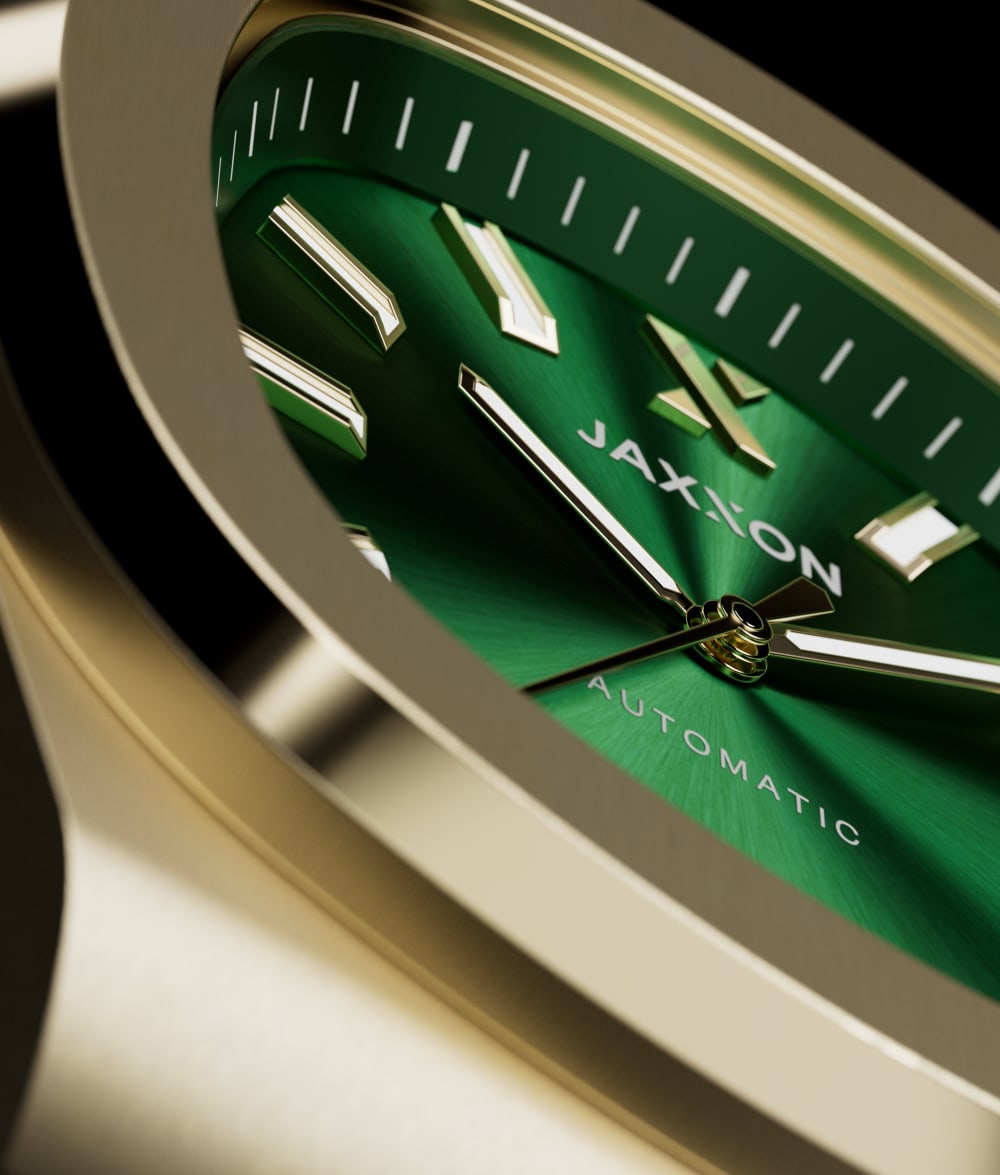JX1 Auto - Green/Gold - Scratch-Proof Sapphire Crystal