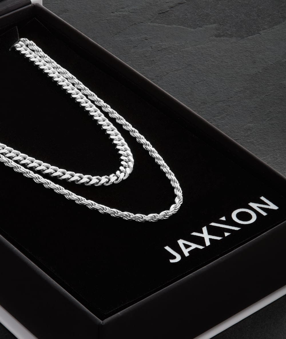 Cuban + Rope Chain Stack - Silver - Crafted in Italy