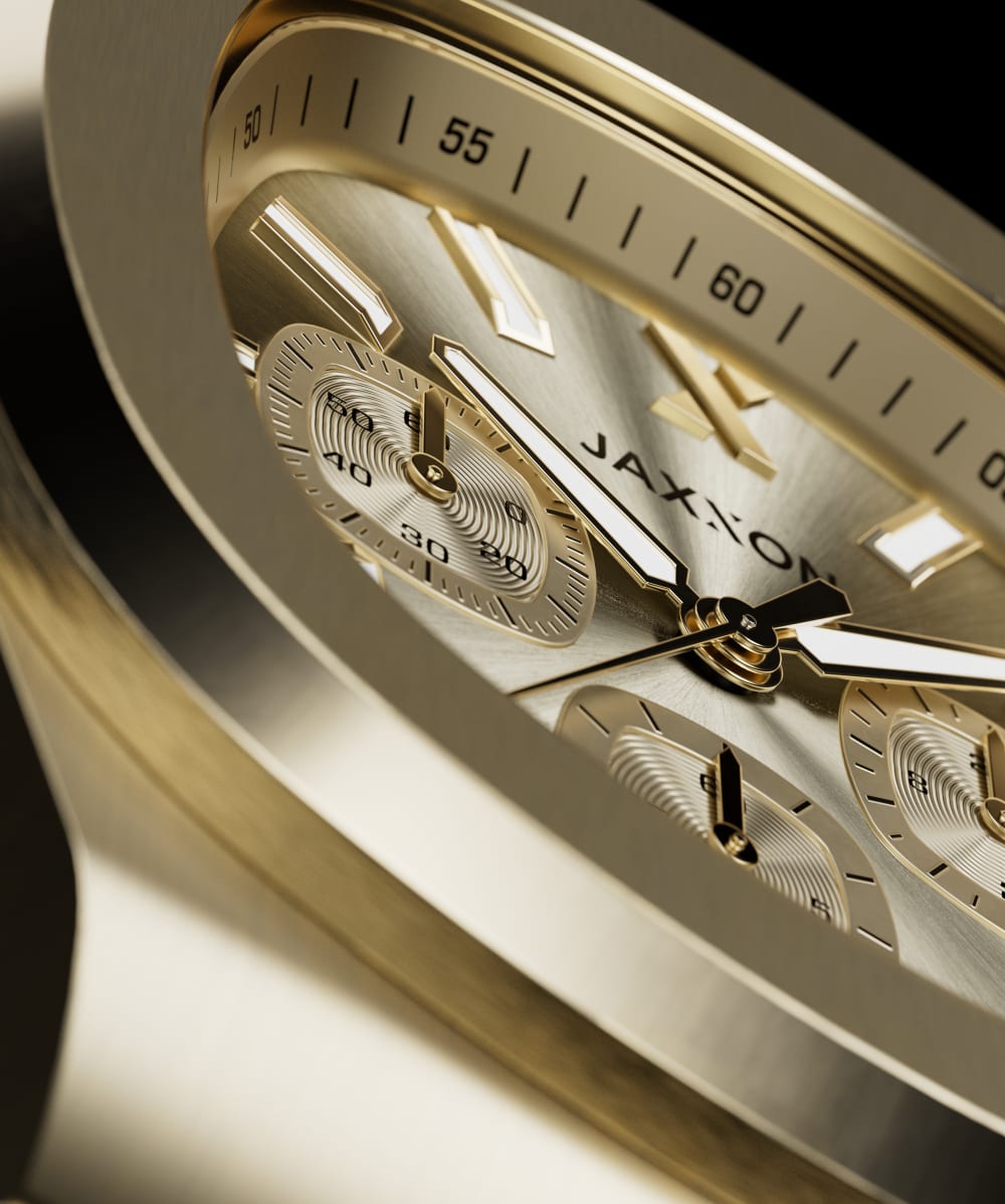 JX1 Chrono - Gold/Gold - Scratch-Proof Sapphire Crystal