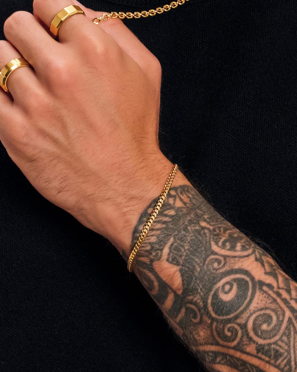 Cuban Link Bracelet - 3mm Gold - Crafted in Italy
