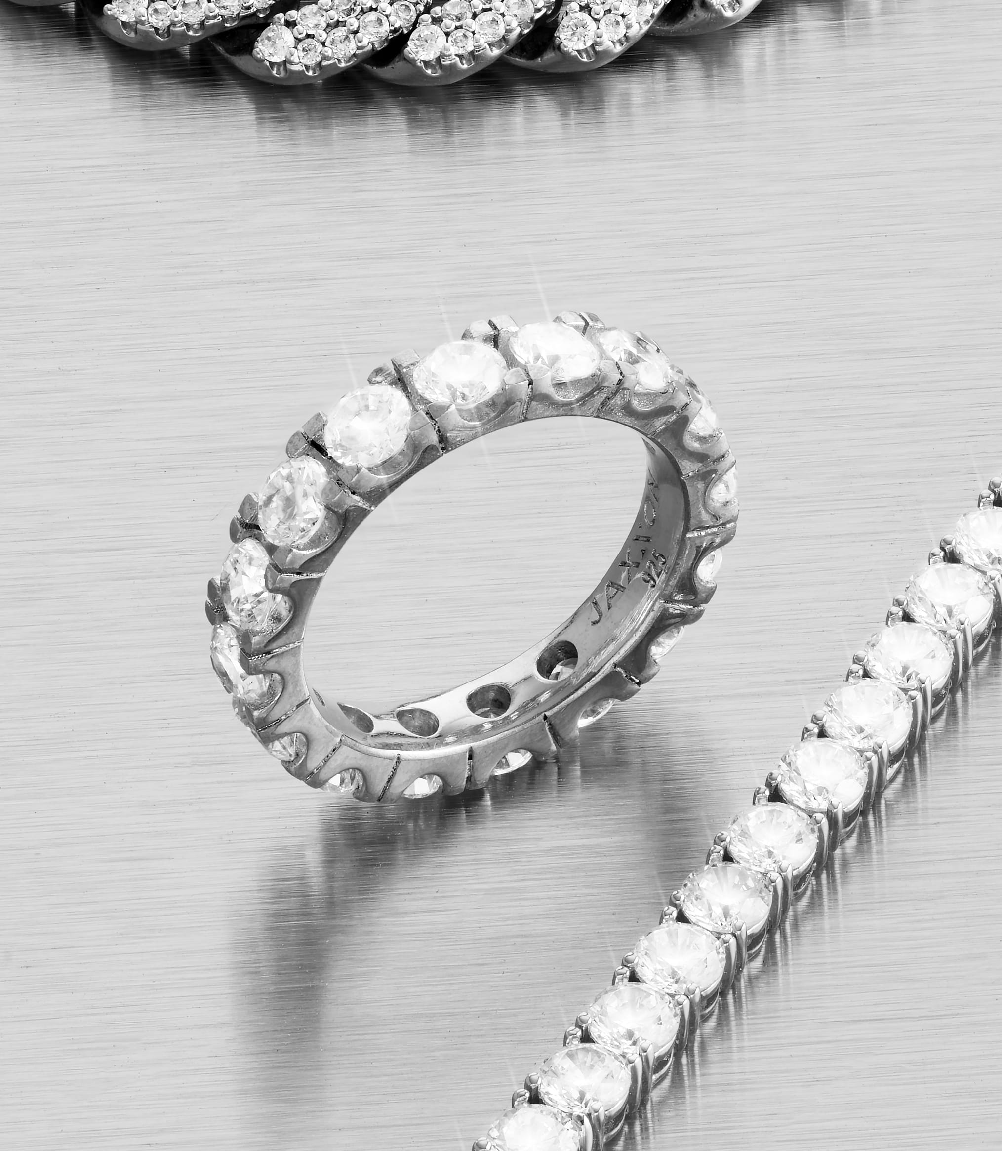 Image Eternity Ring - Silver - Exceptional Brilliance