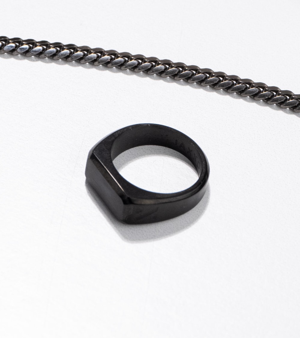 Signet Ring - Black - Personalize Your Ring