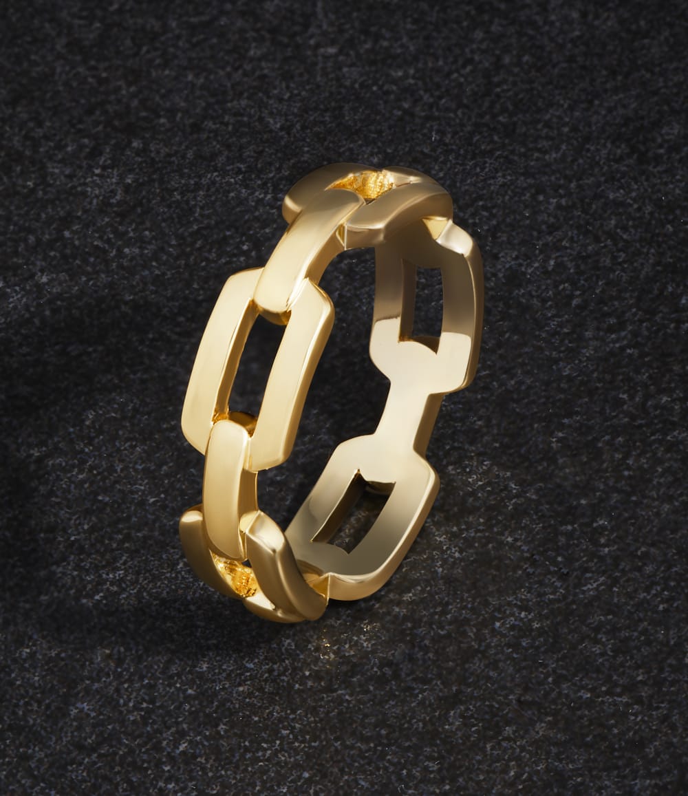 Paperclip Ring - Gold - Higher Quality Standards 