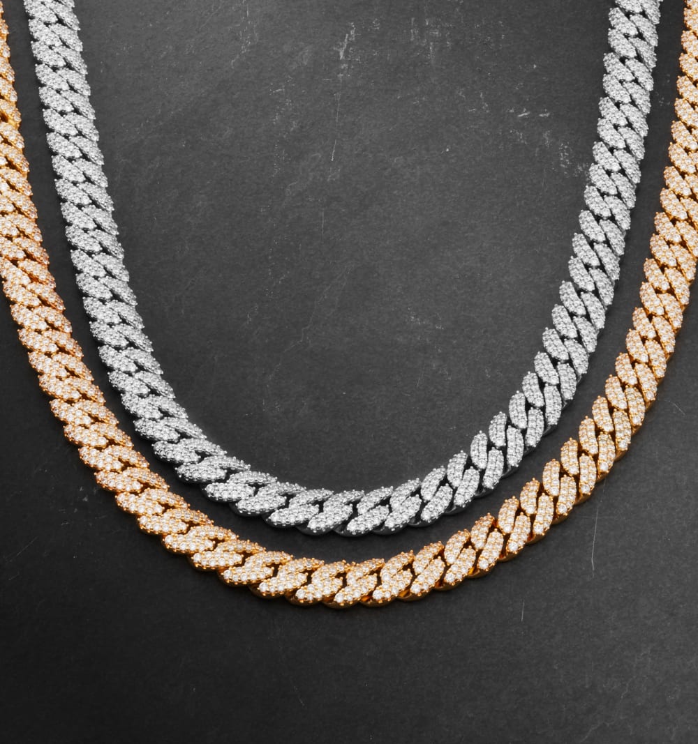 Iced Out Cuban Link Chain - 10mm Gold - Over 900 Pavé Stones