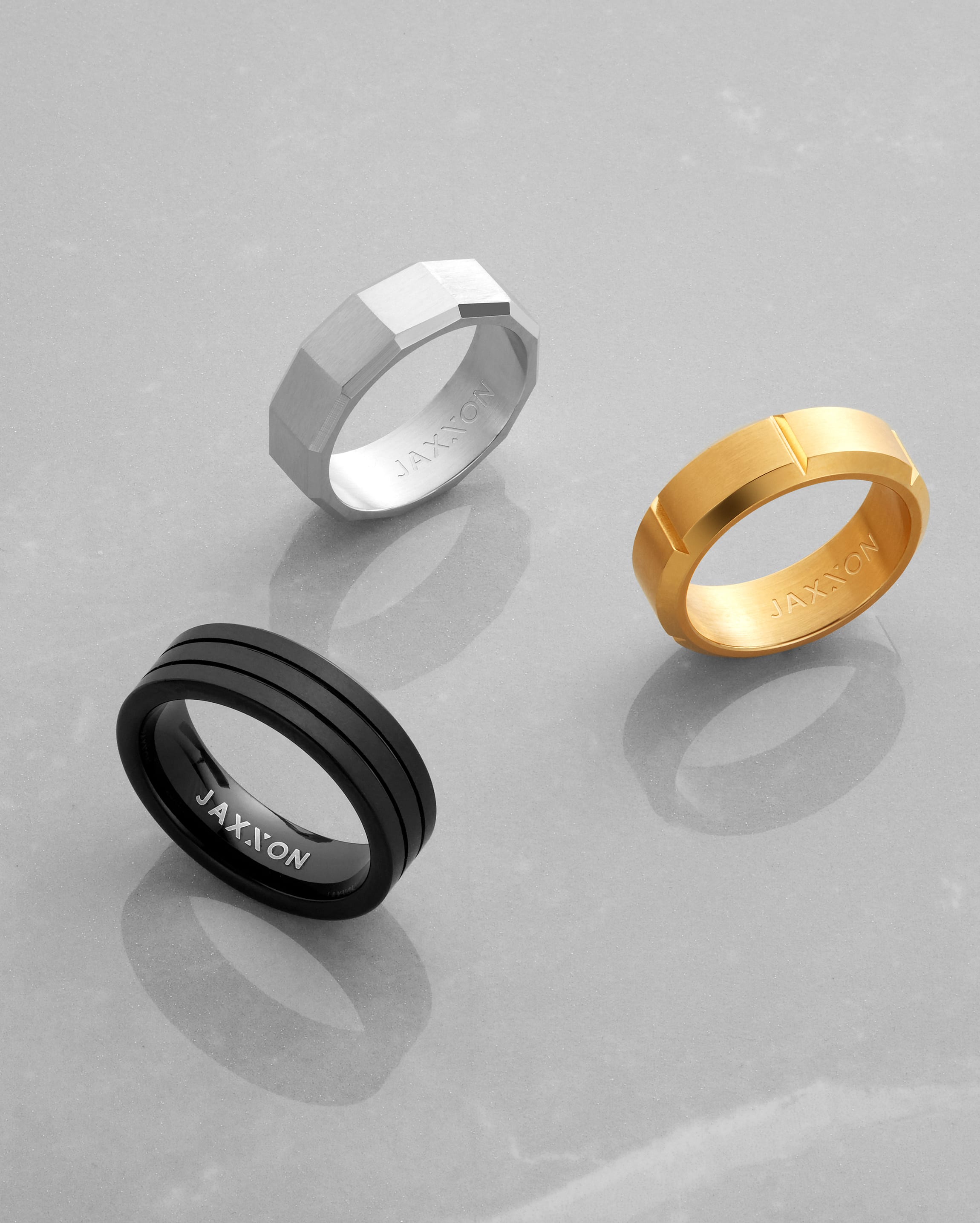 Image Double Channel Tungsten Band - Black - Forever Strong