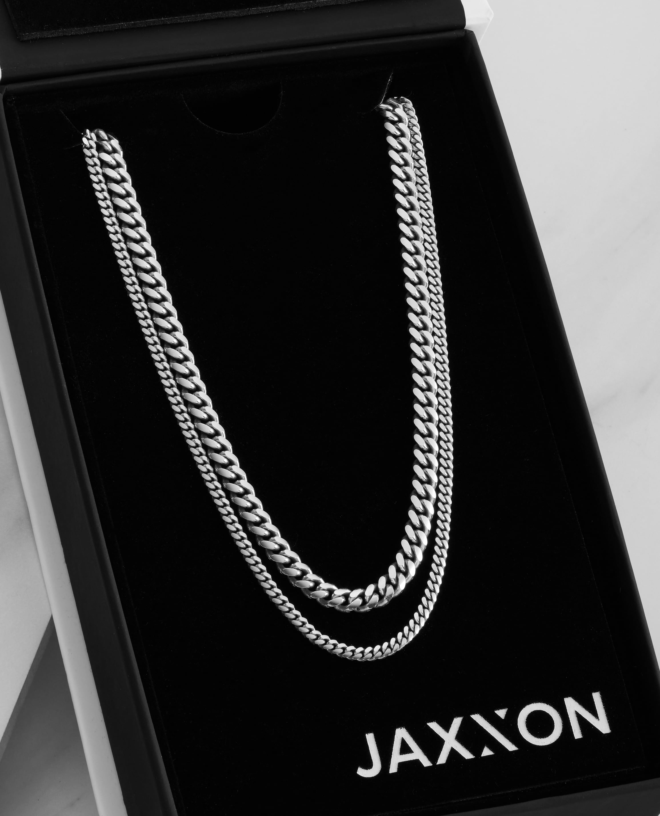 Image Cuban Chain Stack - 5mm 3mm Silver - Higher Quality Standards