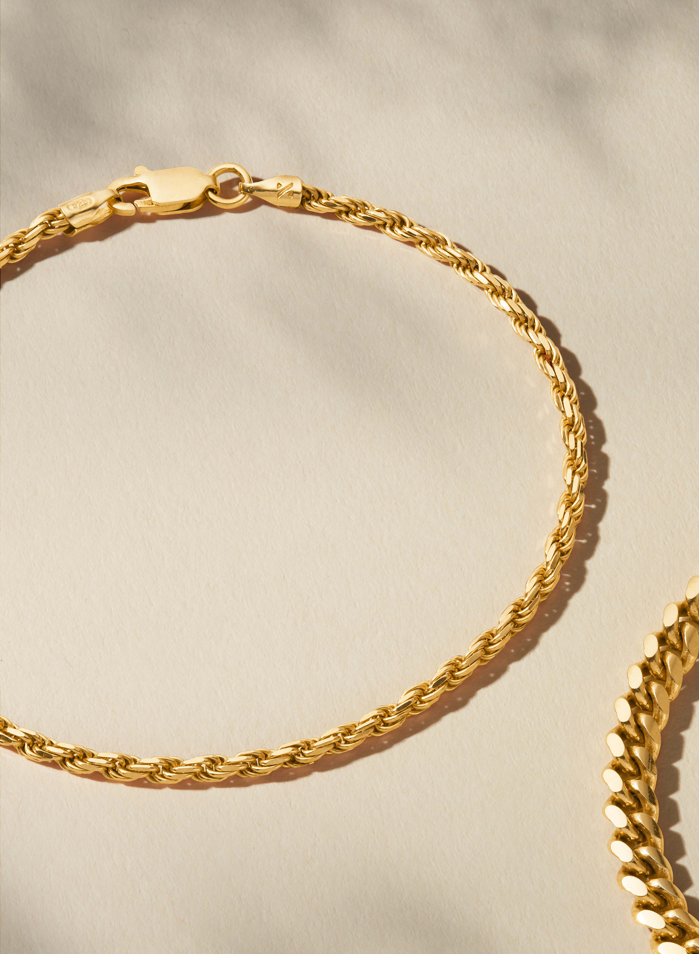 Image Rope Bracelet - 2.5mm Gold - Made With Precious Metals
