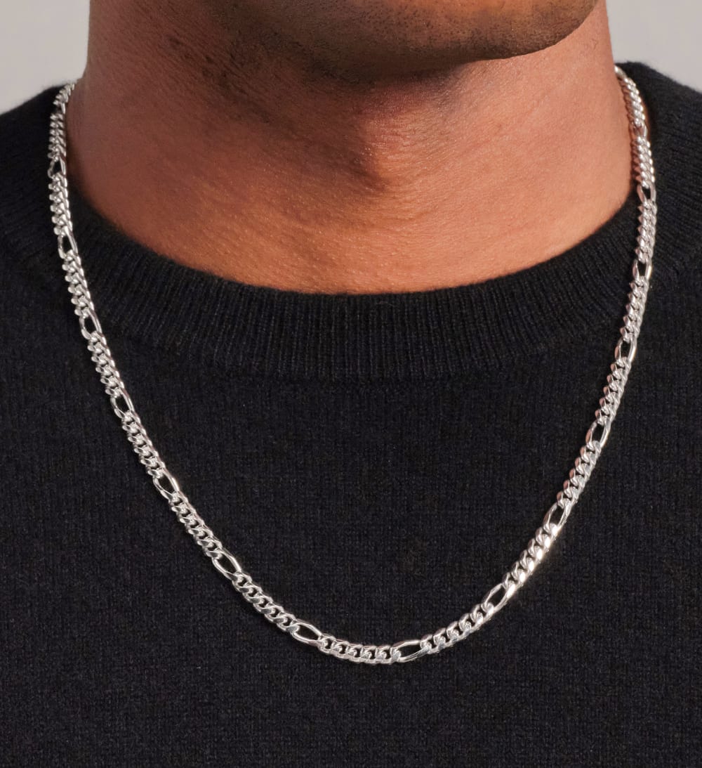 Figaro Chain - 5mm Silver - Crafted in Italy