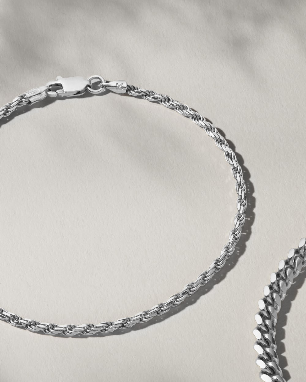 Rope Bracelet - 2.5mm Silver - Made With Metals Precious