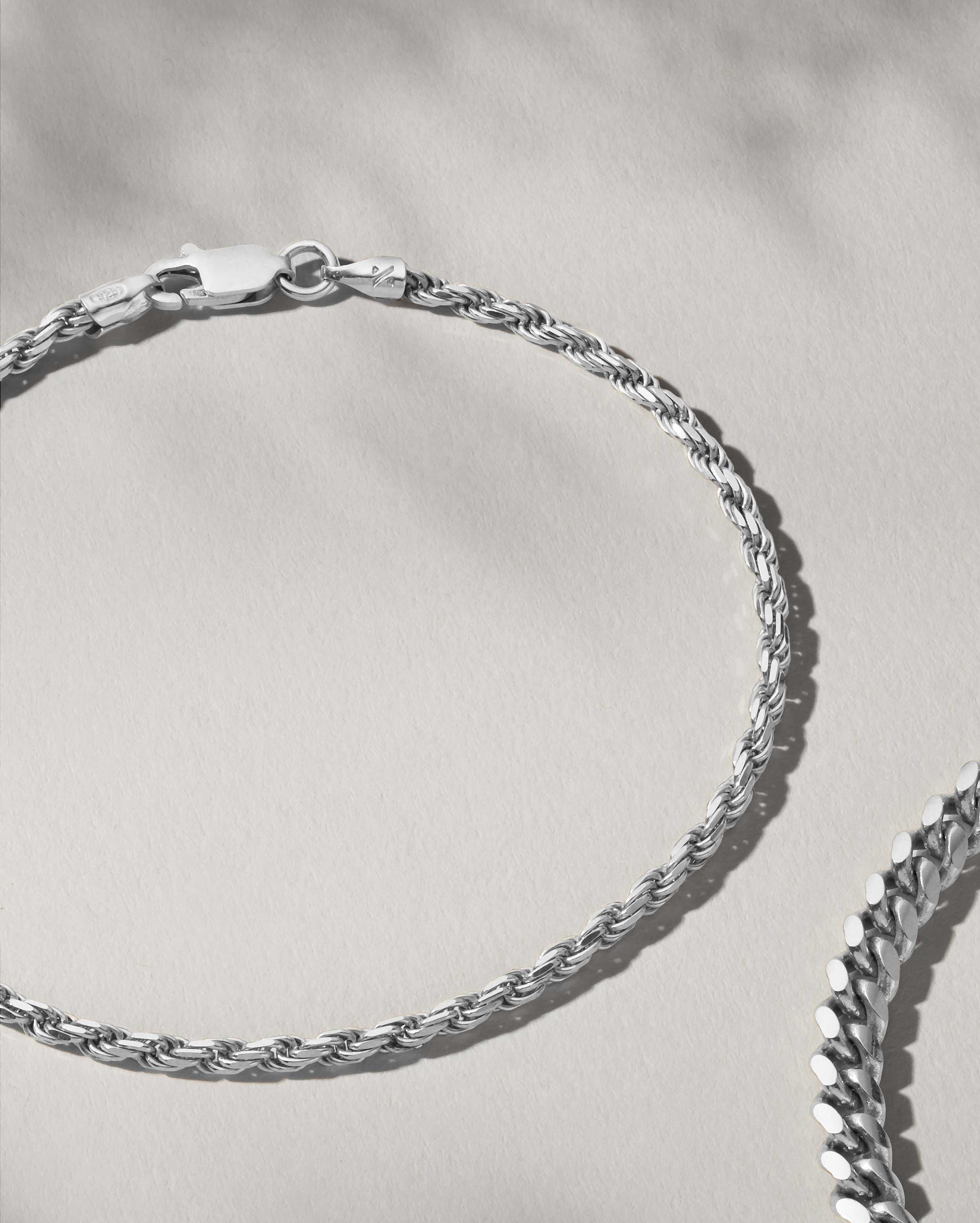 Image Rope Bracelet - 2.5mm Silver - Made With Metals Precious