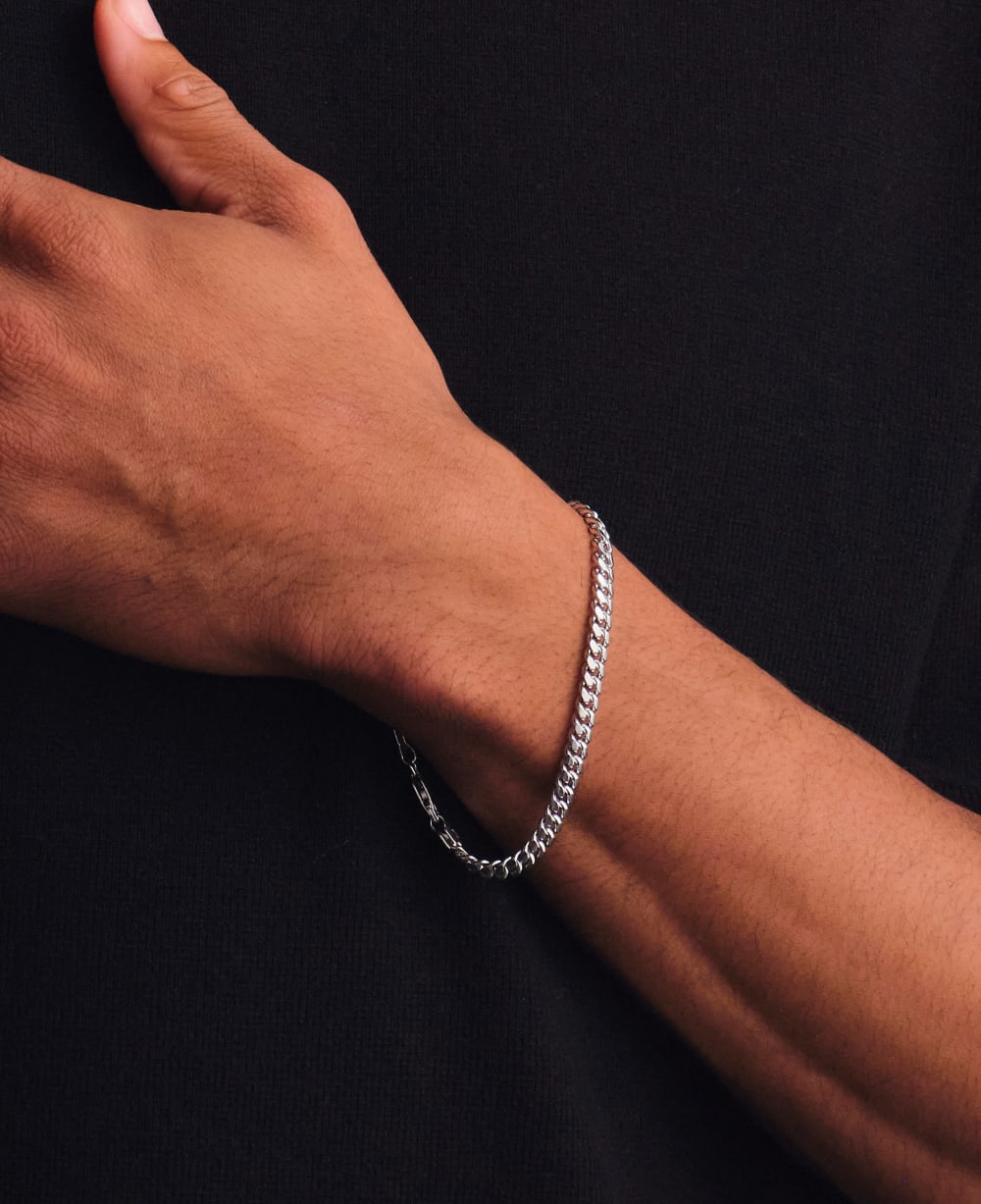 Cuban Link Bracelet - 5mm Silver - Made with Precious Metals