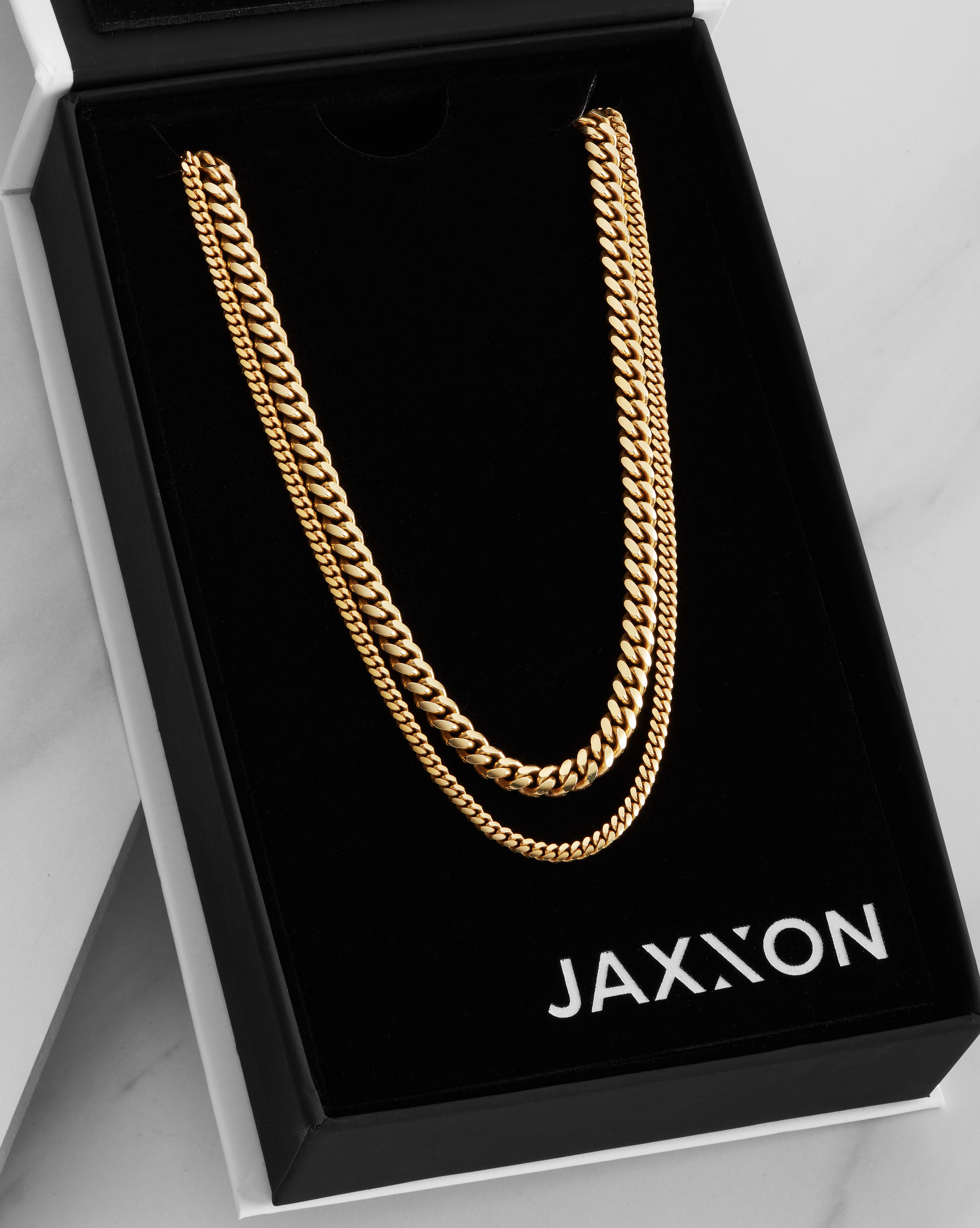 Image Cuban Chain Stack - 5mm 3mm Gold - Higher Quality Standards