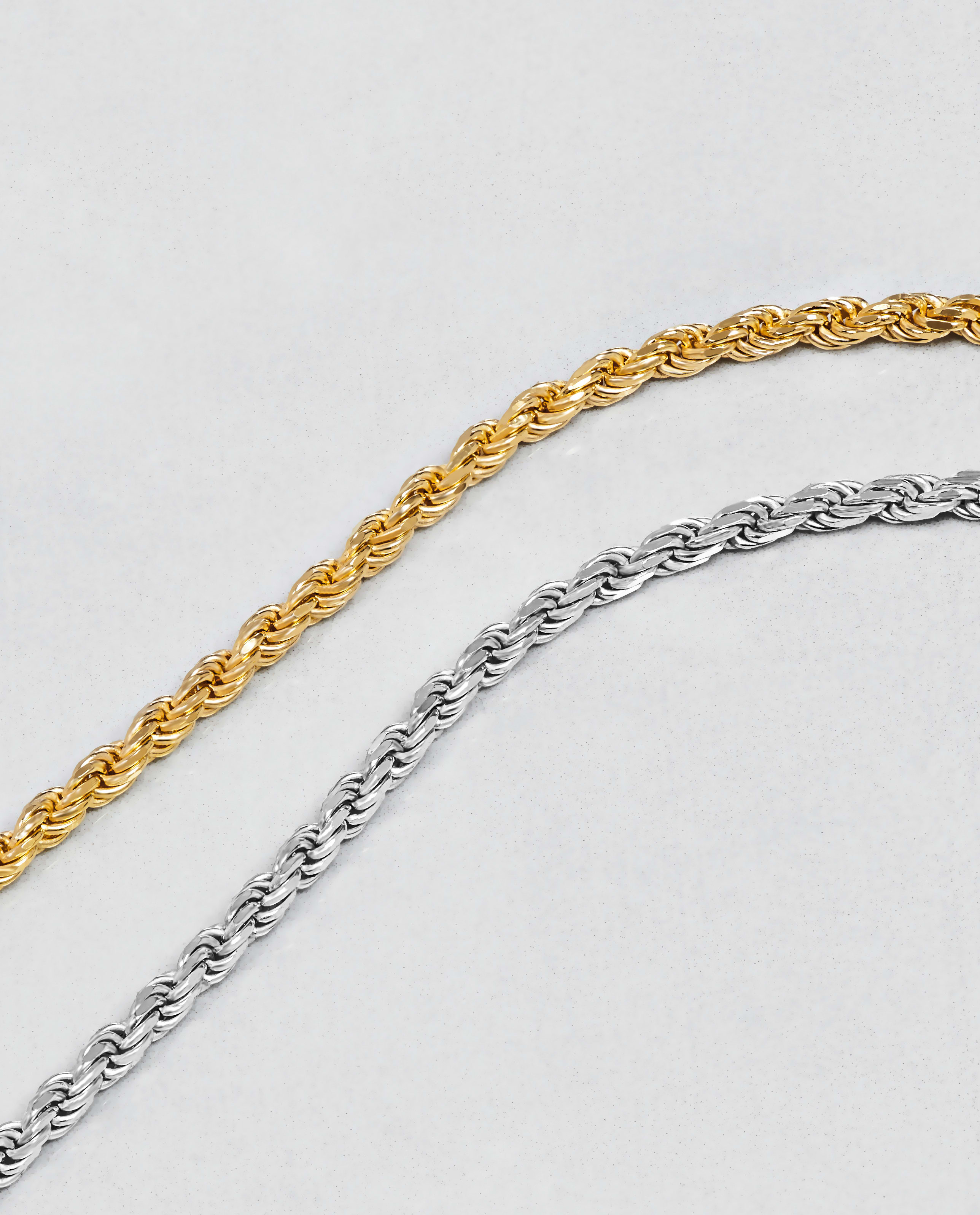 Image Rope Bracelet - 2.5mm Gold/Silver - Crafted in Italy