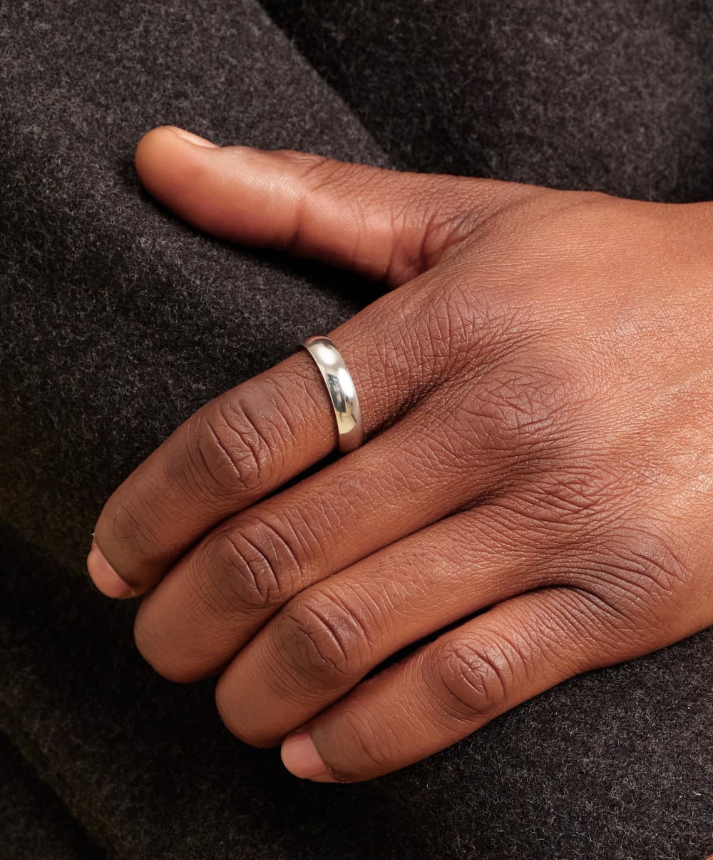 Rounded Comfort Fit Wedding Band - Silver - Higher Quality Standards 