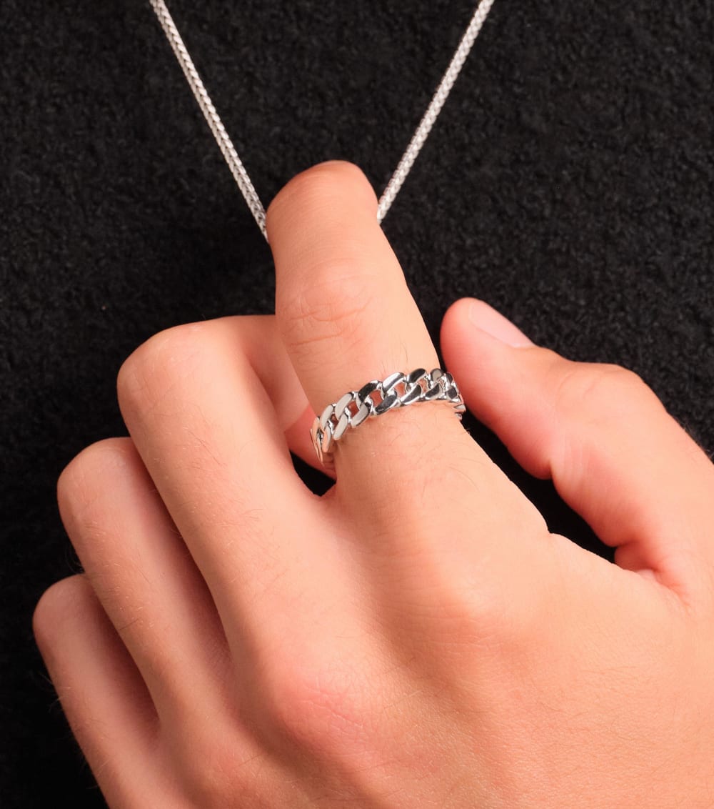 Cuban Link Ring - Silver - Higher Quality Standards 