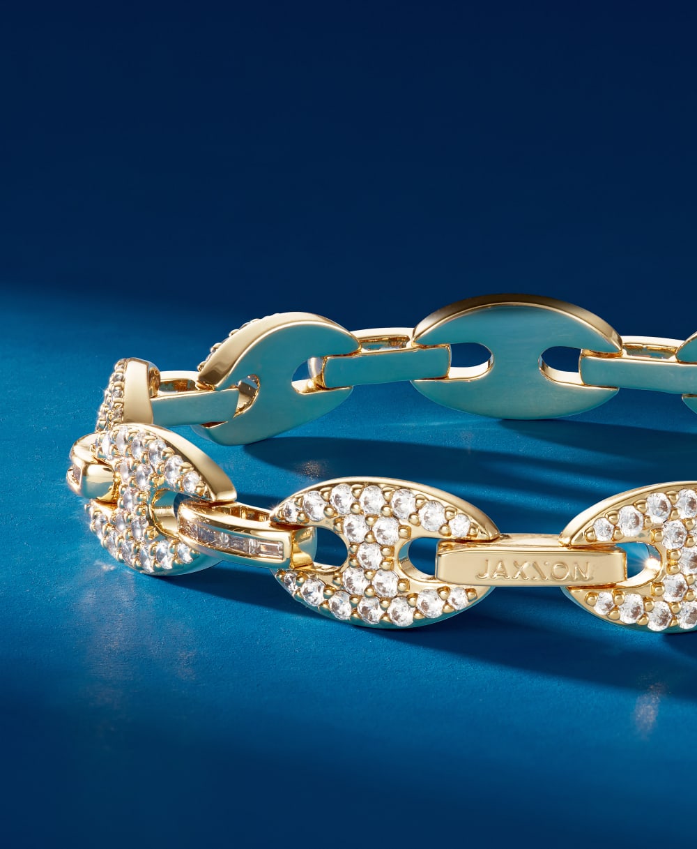 Iced Out Mariner Chain - Gold - Higher Quality Standards
