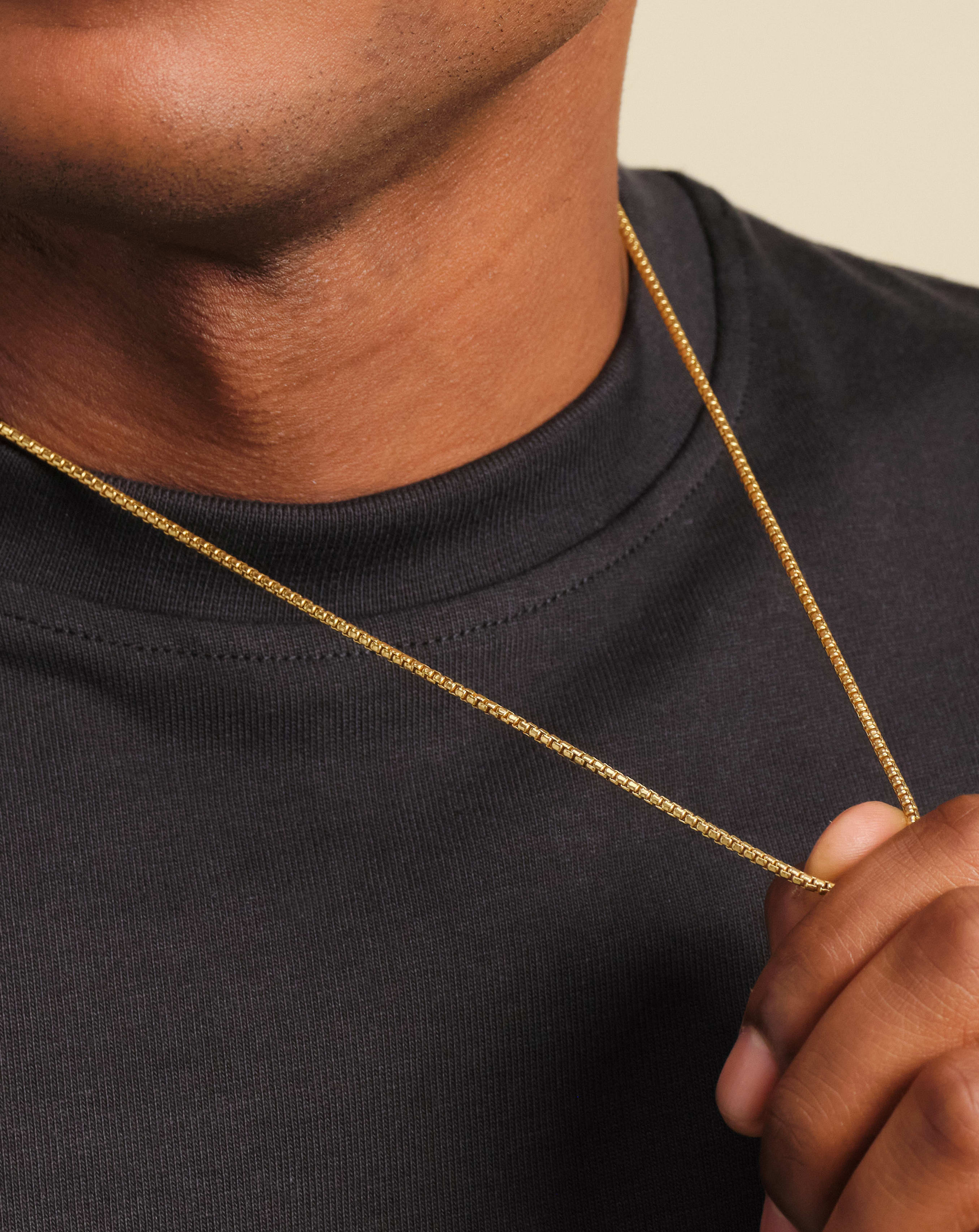 Image Round Box Chain - 2mm Gold - Made with Precious Metals