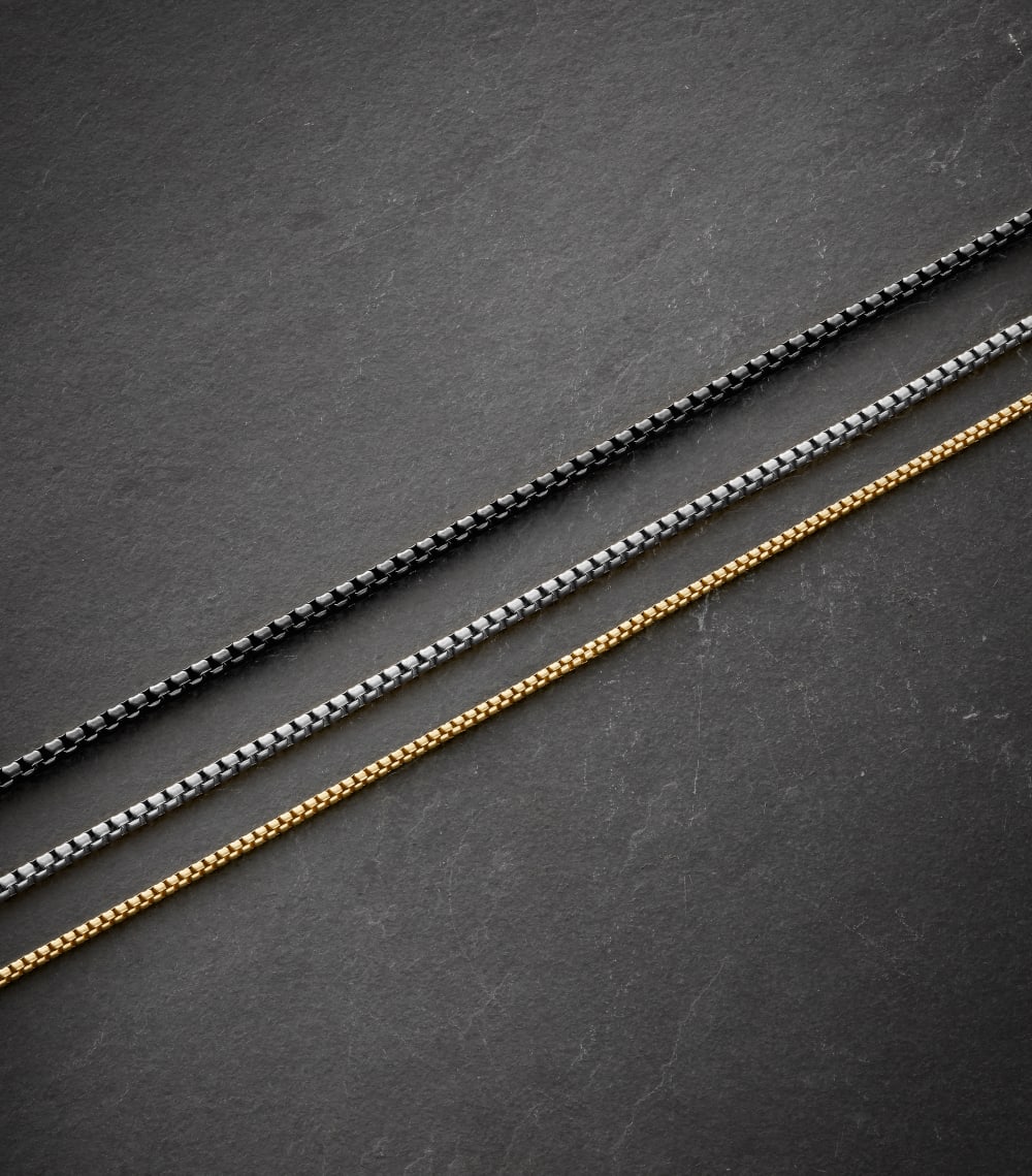 Round Box Chain - 4mm Black - Higher Quality Standards 